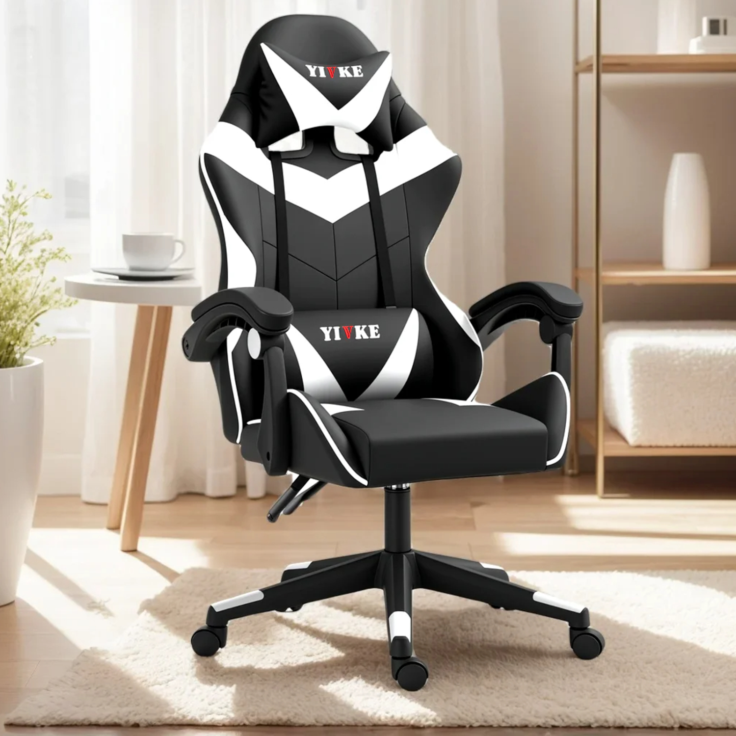 Ergonomic Gaming Chair Racing Style Adjustable Height High-Back PC Computer Chair with Headrest and Lumbar Support Executive Office Chair