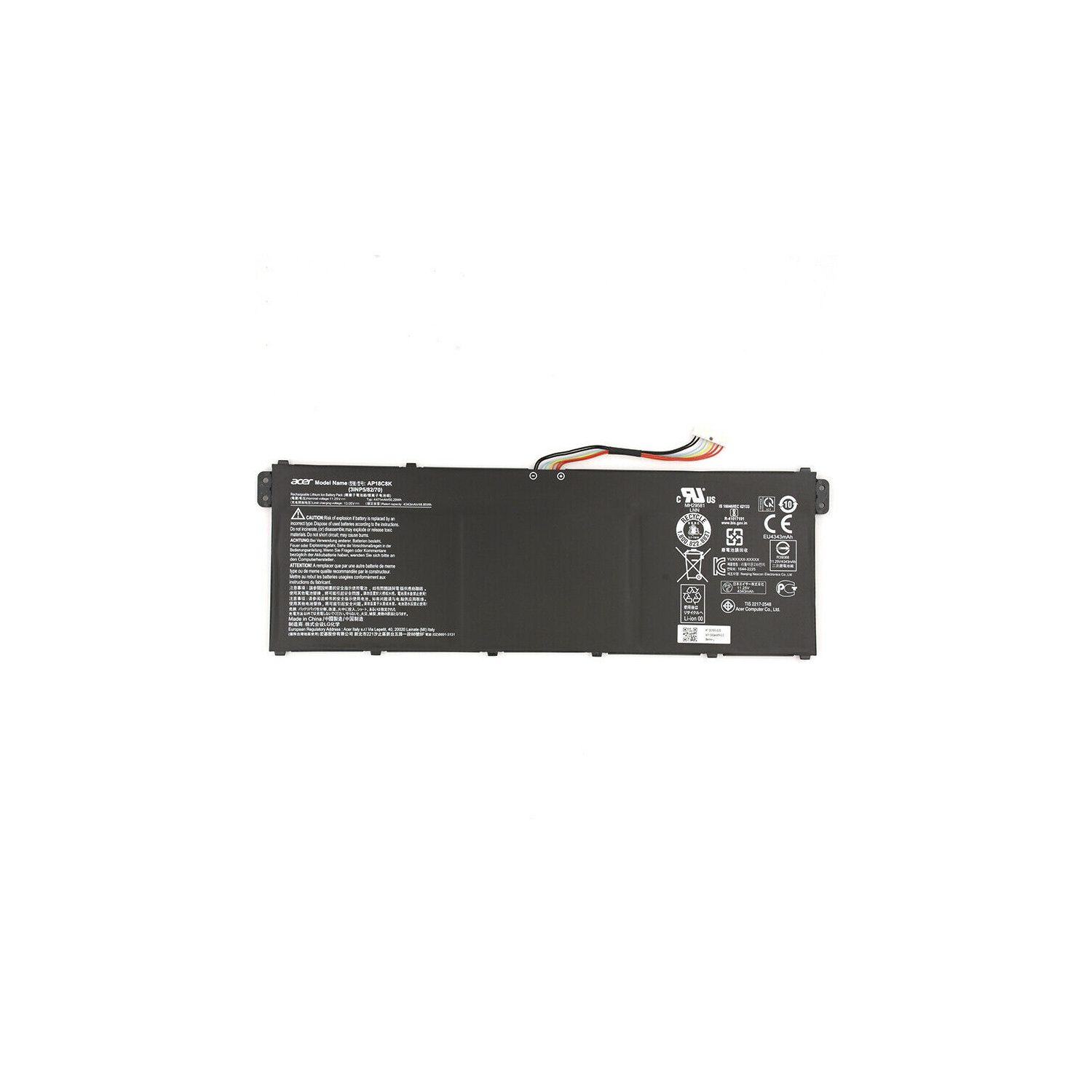 Batterie 5/82/70 authentique de 3 pouces pour Acer aspire A515-43-R19l A515-43-R6DE 515-54-59X