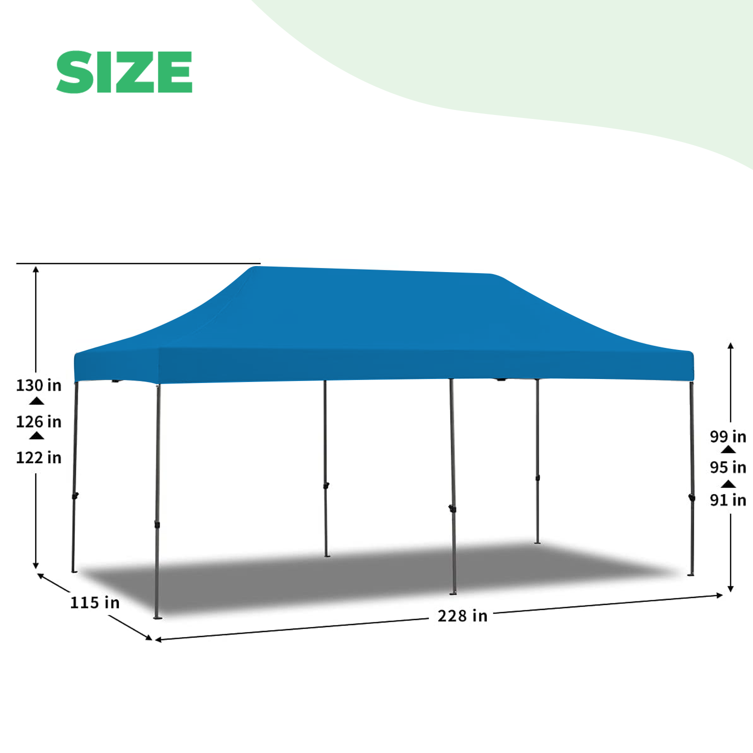 EROMMY 10'x20' Pop-Up Instant Outdoor Canopy Tent – Quick Setup, Blue – Portable Shelter for Camping, Parties & Events