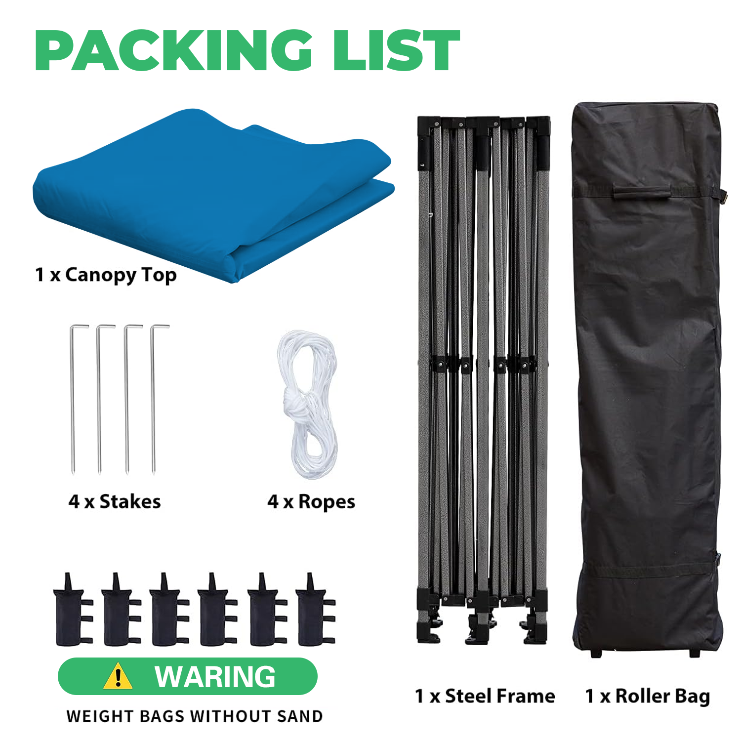 EROMMY 10'x20' Pop-Up Instant Outdoor Canopy Tent – Quick Setup, Blue – Portable Shelter for Camping, Parties & Events