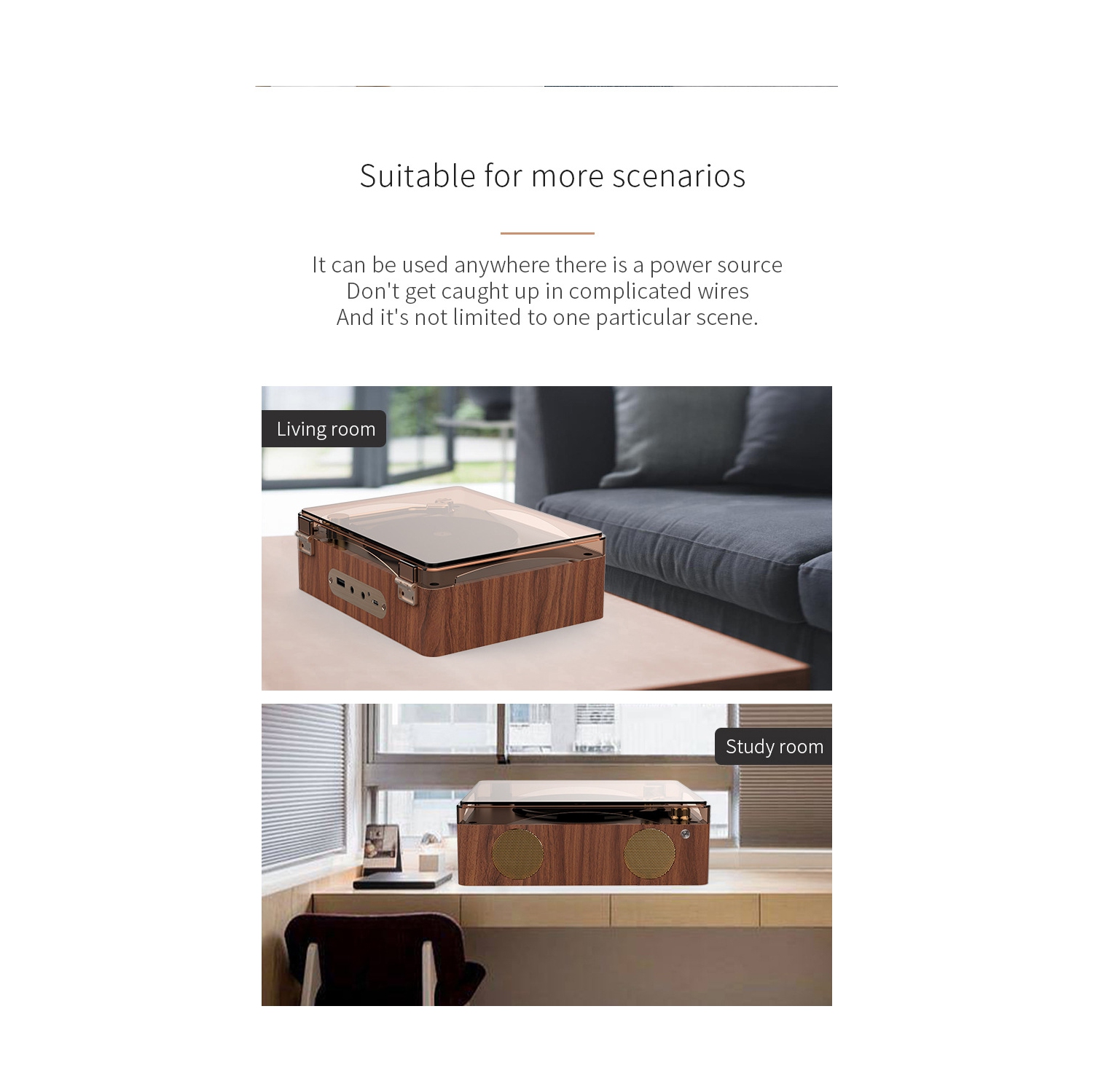 2500mAh Portable CD Player, Home/Car Retro CD Player, Wooden Speaker Rechargeable Player with Remote Control, USB Type-c, Support CD/CD-R/CD-RW/MP3,