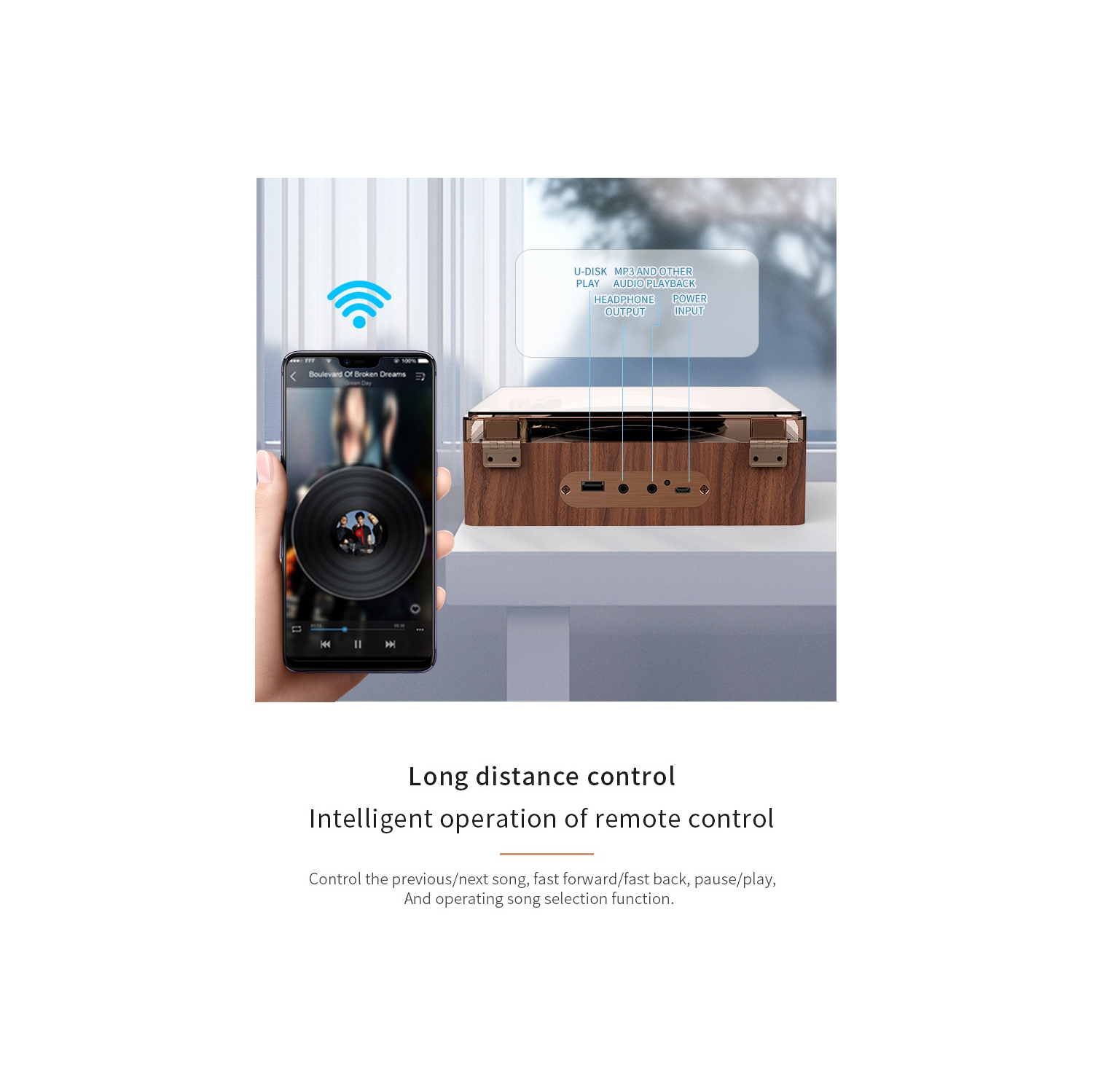 2500mAh Portable CD Player, Home/Car Retro CD Player, Wooden Speaker Rechargeable Player with Remote Control, USB Type-c, Support CD/CD-R/CD-RW/MP3,