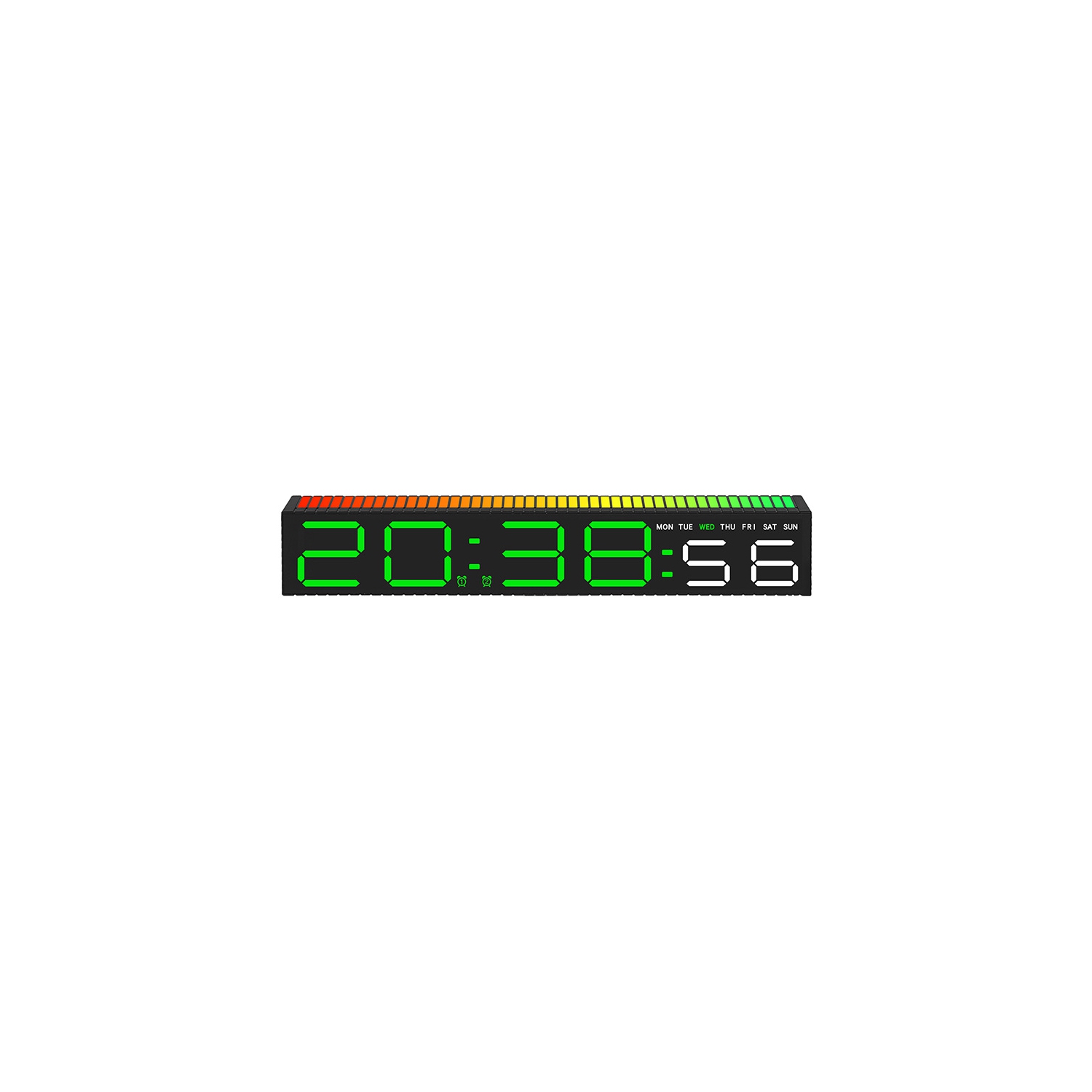 Creative LED electronic clock, simple alarm clock, spotlight clock, bedside ornament, electronic alarm clock, LED digital game table clockBlack