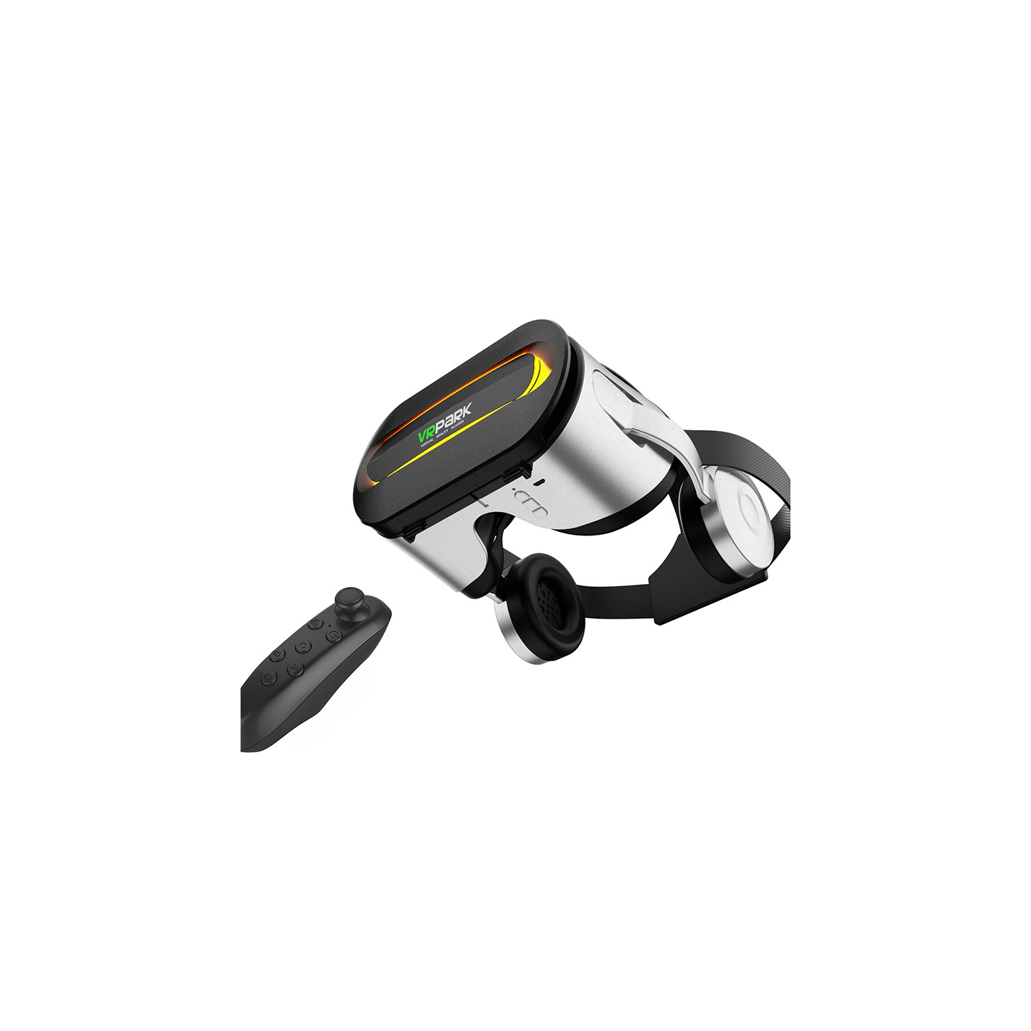 Virtual display glasses all-in-one, VR wireless HD movie smart head-mounted BOX VR glasses-J60 white + Y1 black