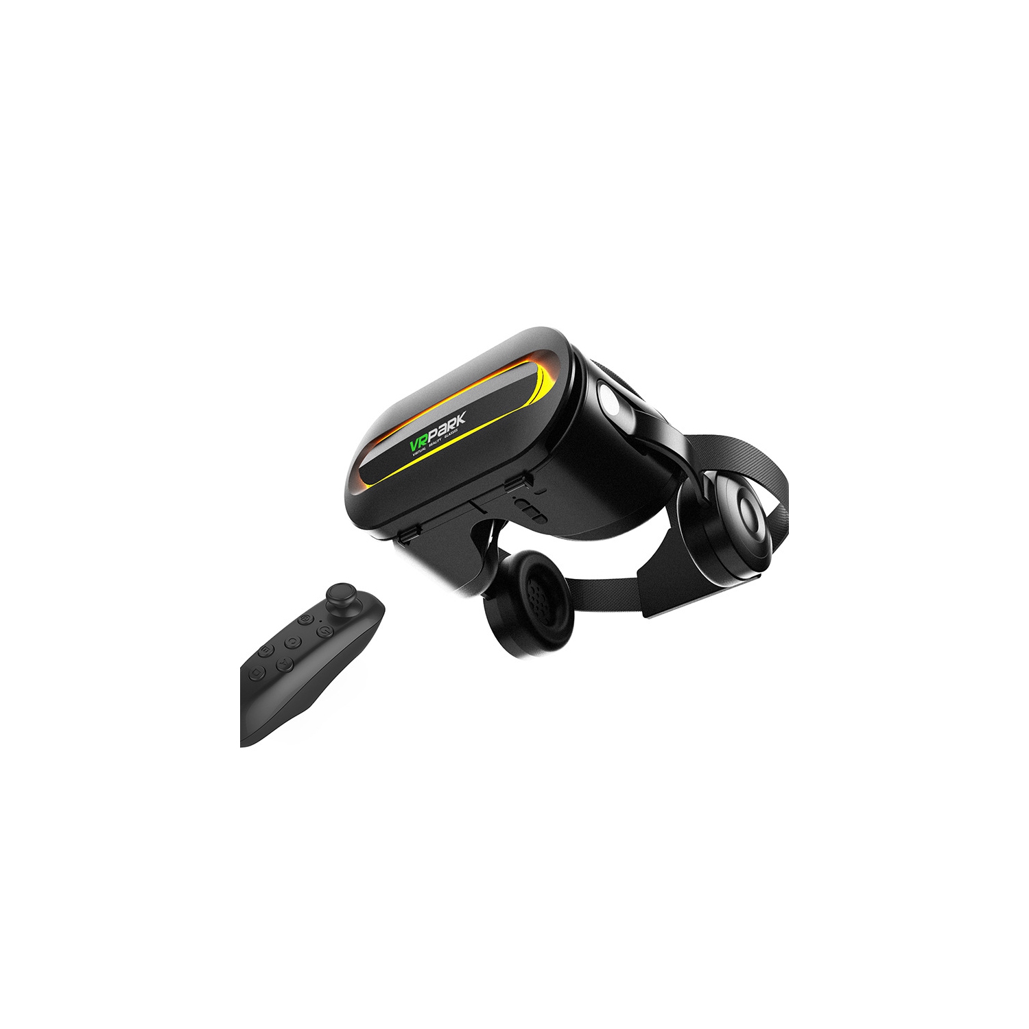 Lunettes d'affichage virtuel tout-en-un, BOÎTIER intelligent pour films HD sans fil VR lunettes VR-noir J60 + Y1 noir