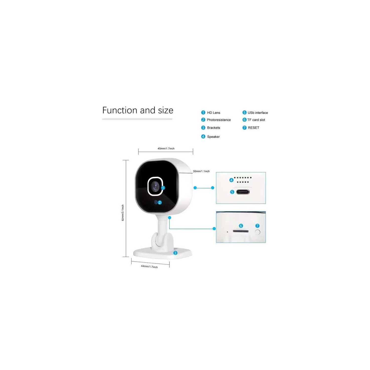 A3 Camera Baby Home Care USB Plug-in Intercom HD 1080P Indoor Surveillance Camera 1080P HD Wireless WiFi Home Security Camera Recorder Intercom