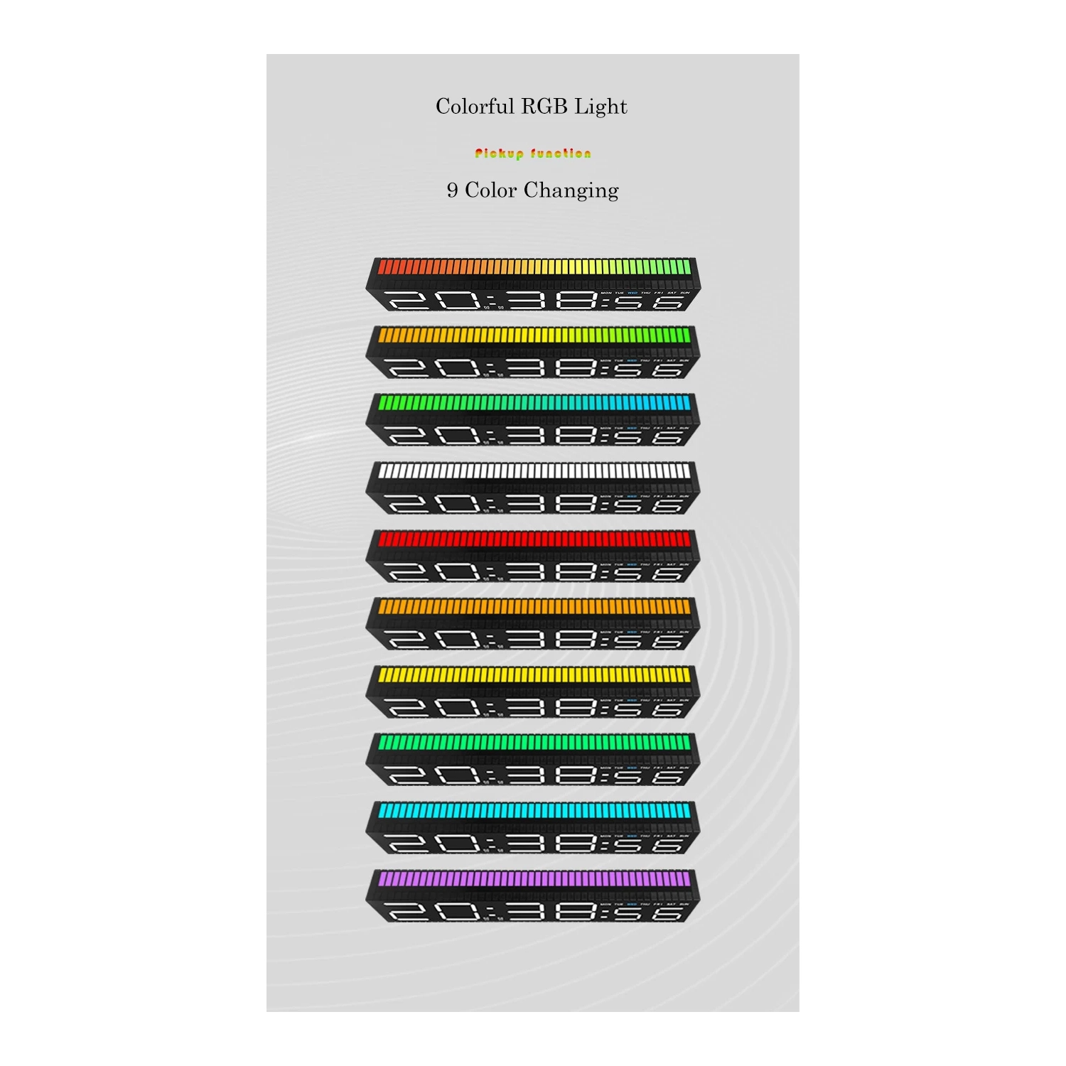 Creative LED electronic clock, simple alarm clock, spotlight clock, bedside ornament, electronic alarm clock, LED digital game table clockBlack