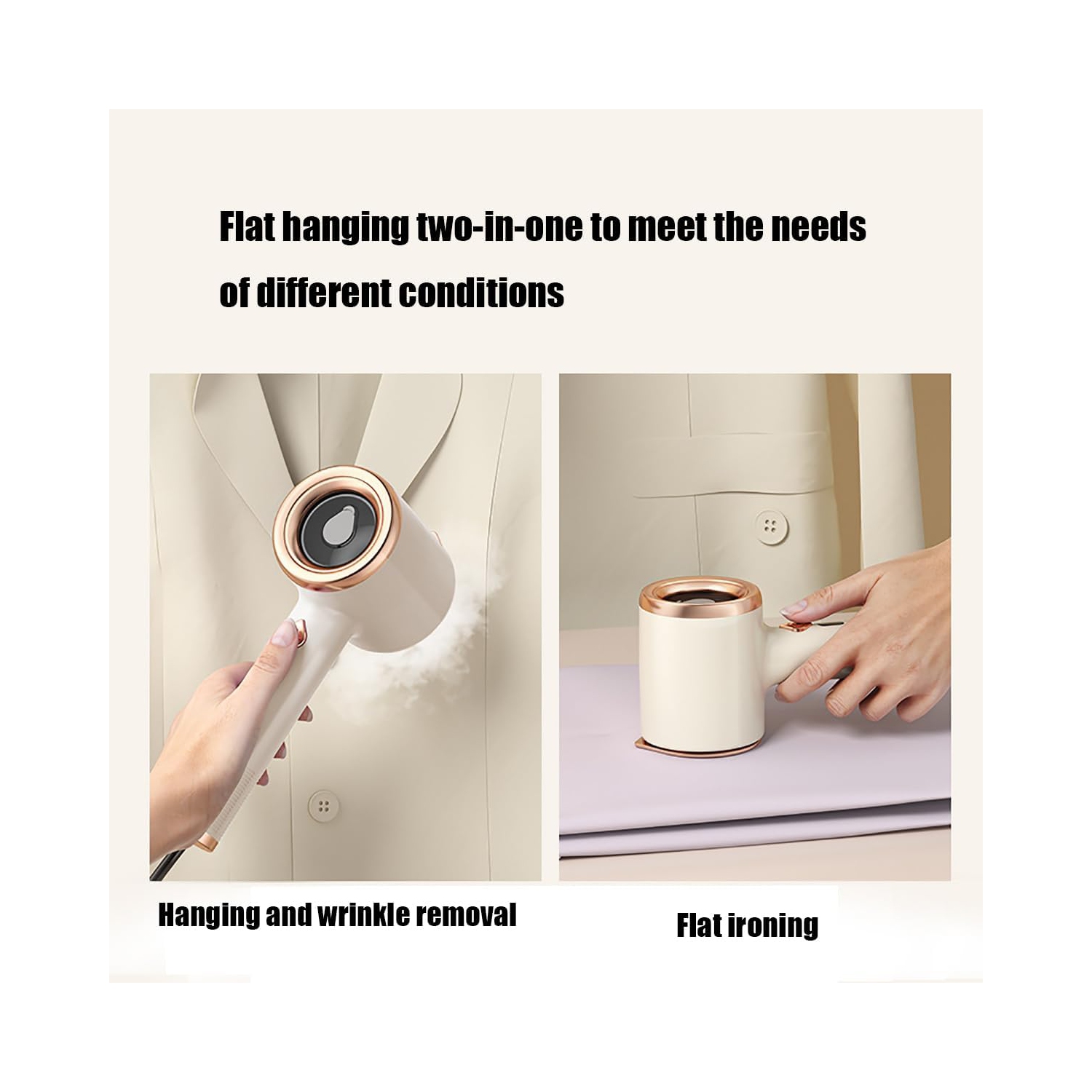 Portable Mini Ironing Machine, 2 in 1 Travel Mini Steam Iron, Handheld Mini Ironing Machine, Fast Preheating Steam Dry Ironing, Suitable for Home and