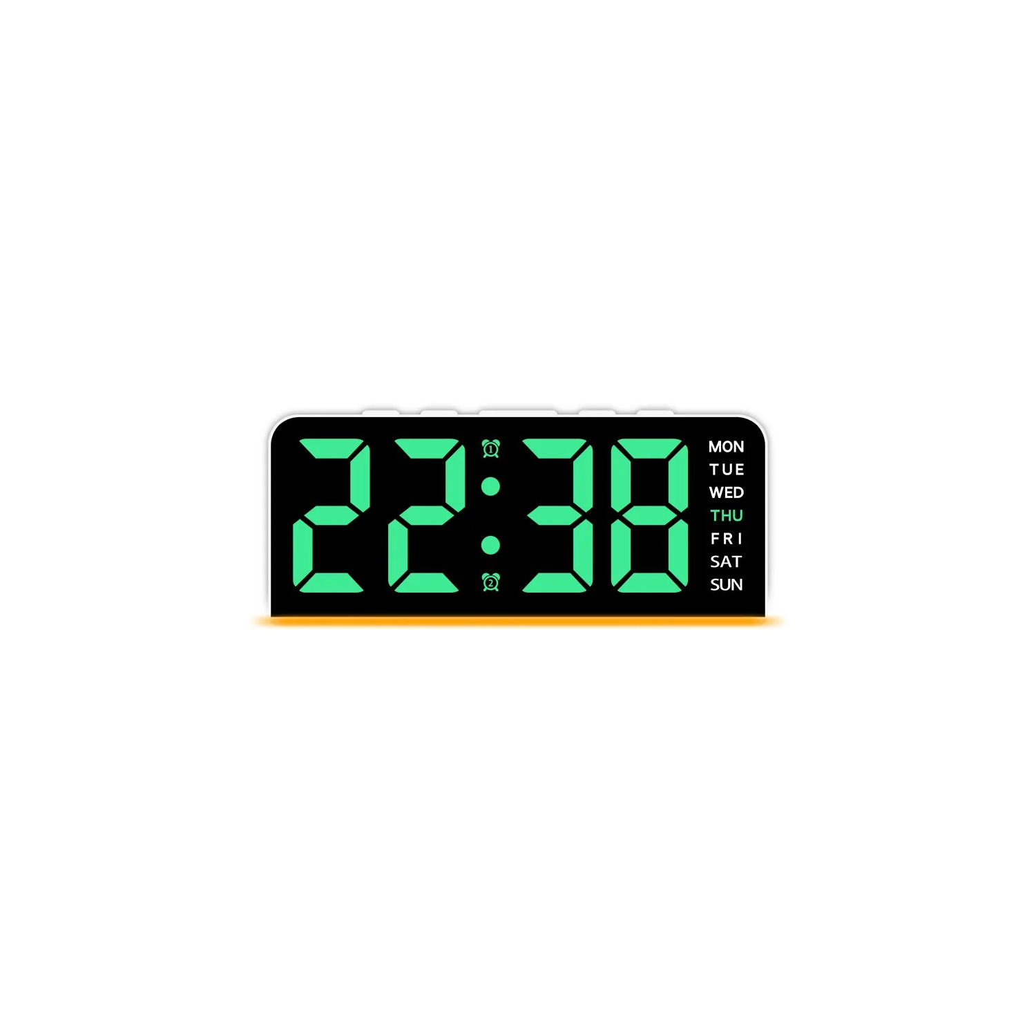 New LED large digital clock atmosphere light date snooze desk clock multi-function digital alarm clock two sets of alarm bottom atmosphere light