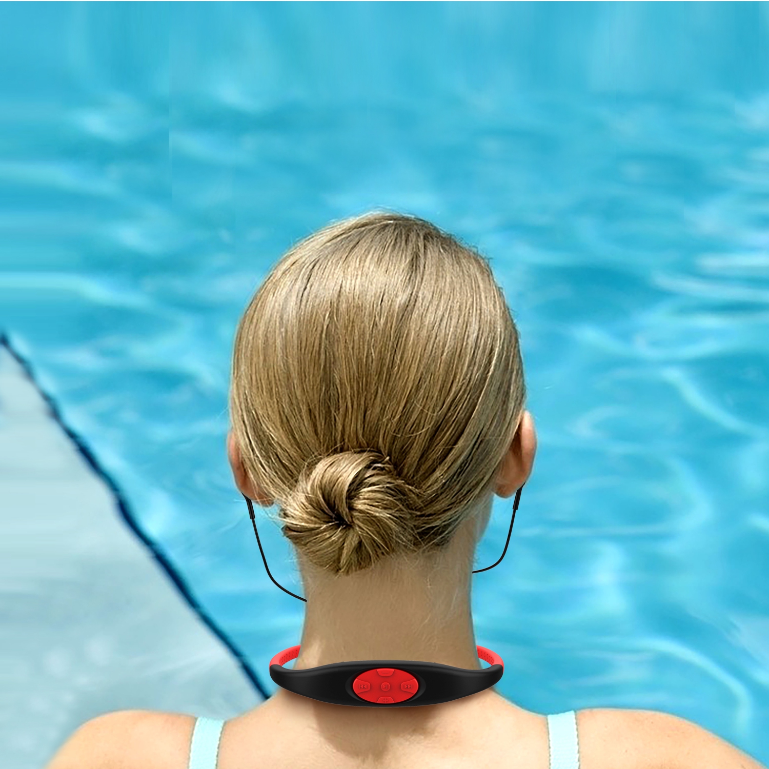 Sport monté sur la tête mp3, sports de natation mp3, casque Bluetooth étanche, plongée mp3 -8 Go mp3 + mise à niveau Bluetooth