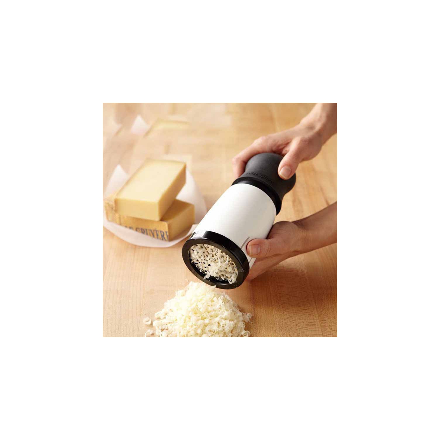 Rotary cheese grater, Parmesan cheese grater. Real and easy to operate, suitable for chefs' creative baking tools, stainless steel 420 mozzarella