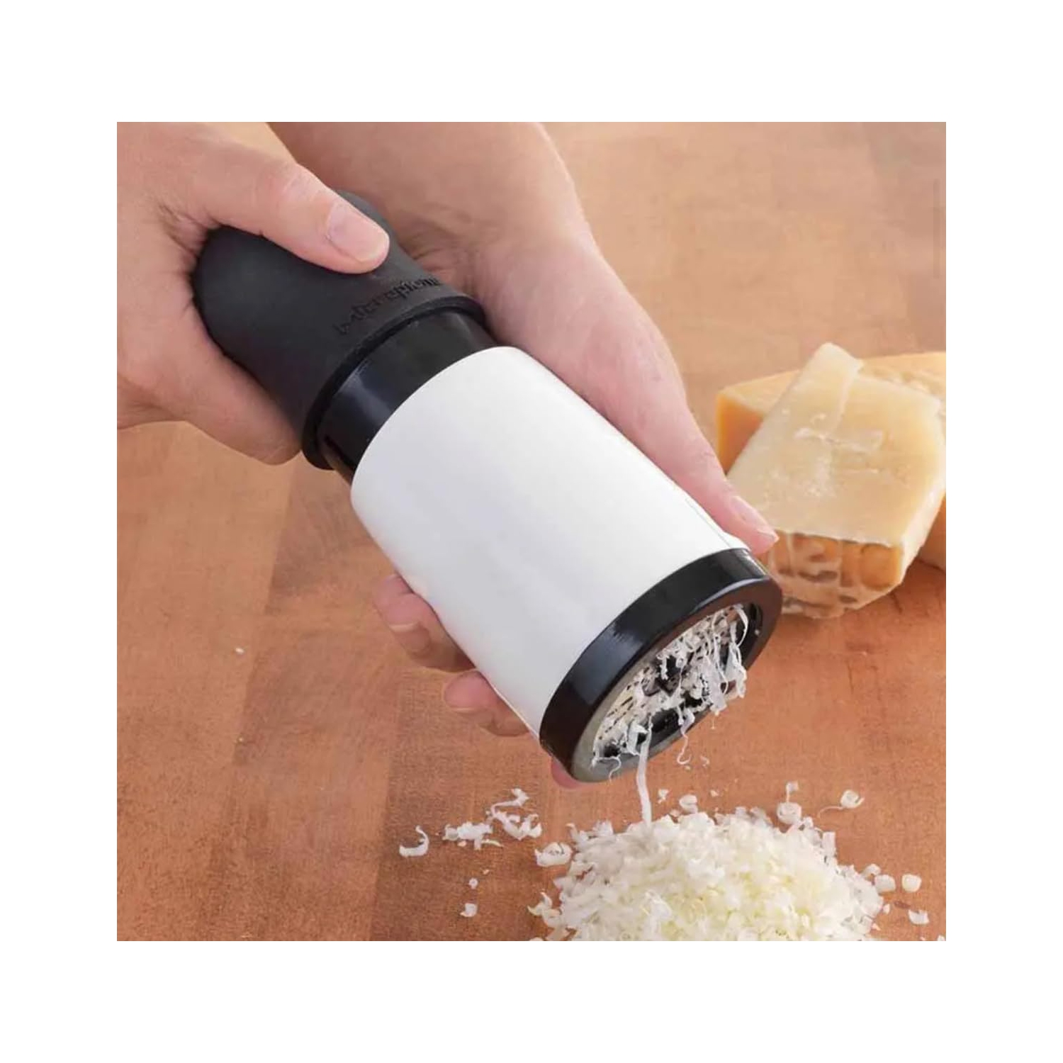 Rotary cheese grater, Parmesan cheese grater. Real and easy to operate, suitable for chefs' creative baking tools, stainless steel 420 mozzarella