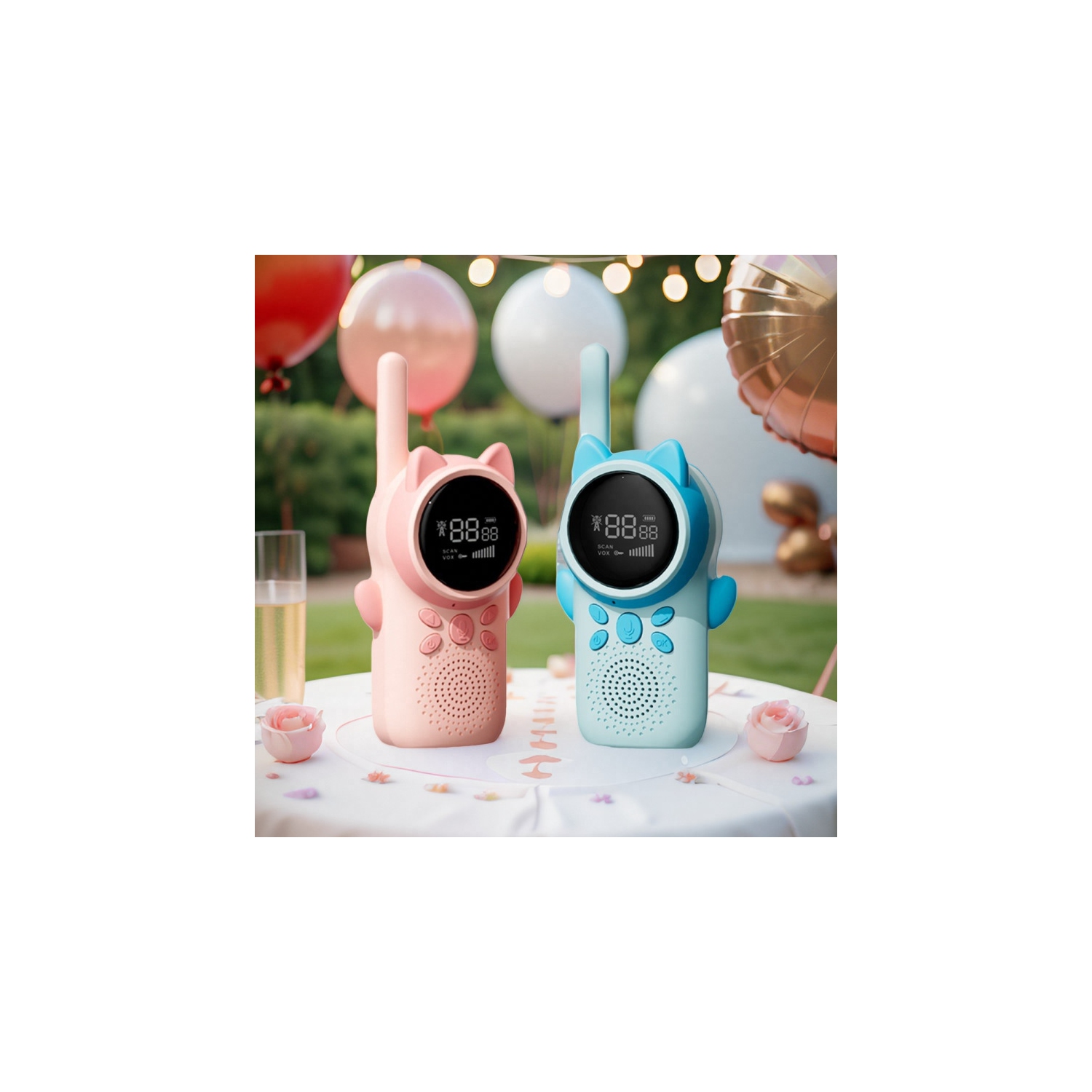 Walkie Talkie rechargeable pour enfants 2, radio bidirectionnelle à longue portée Walkie Talkie, adapté aux enfants de 3-12 ans, jeux familiaux,