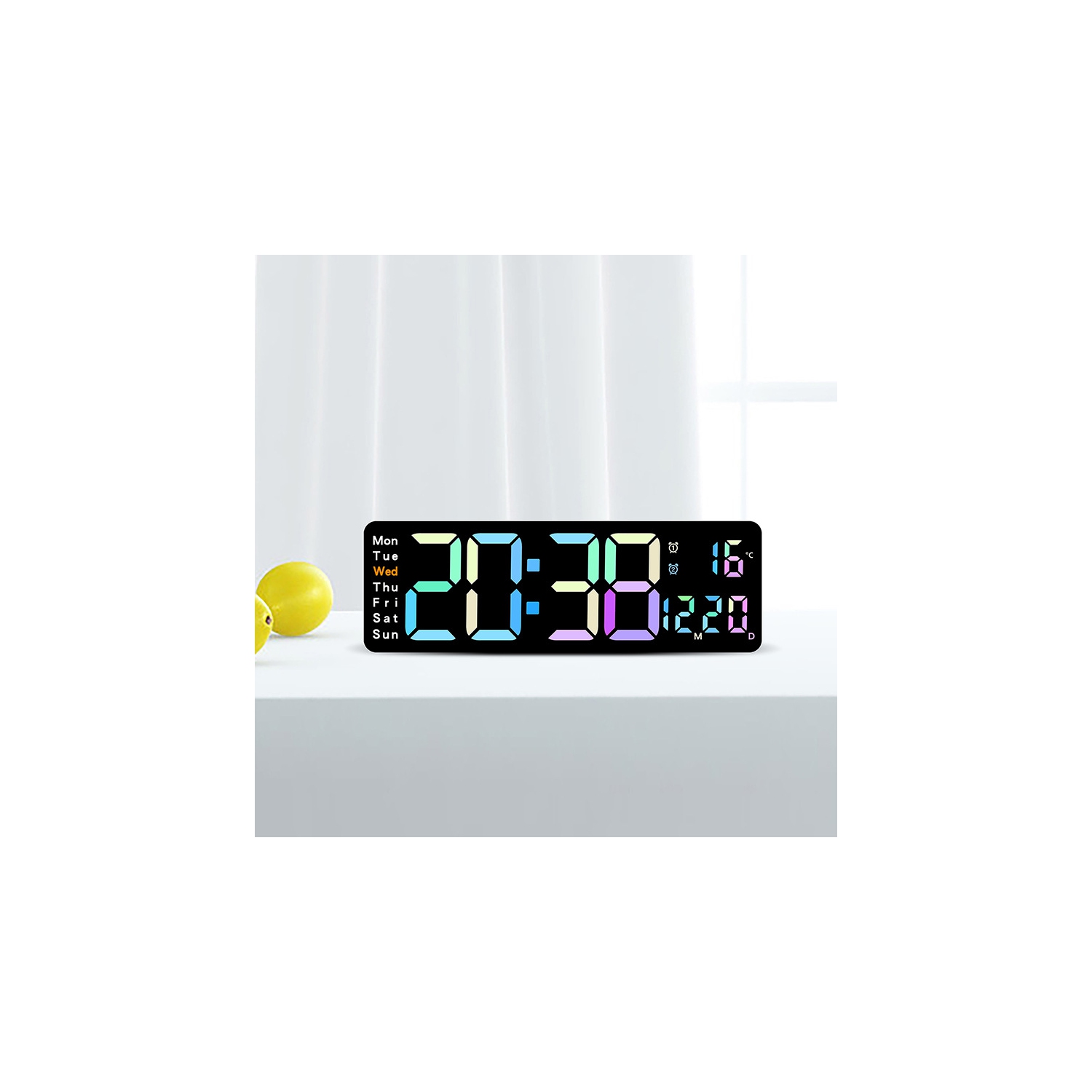 New colorful wall clock, simple multifunctional living room clock, countdown clock, multifunctional living room clock, hot selling electronic clock -