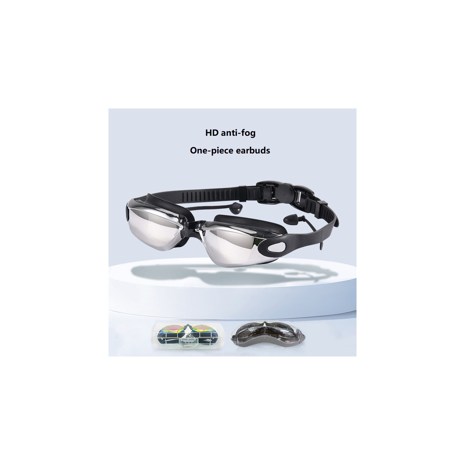 Lunettes de natation de course en silicone, lunettes de natation haute définition pour adultes, lunettes de natation antibuée et étanches