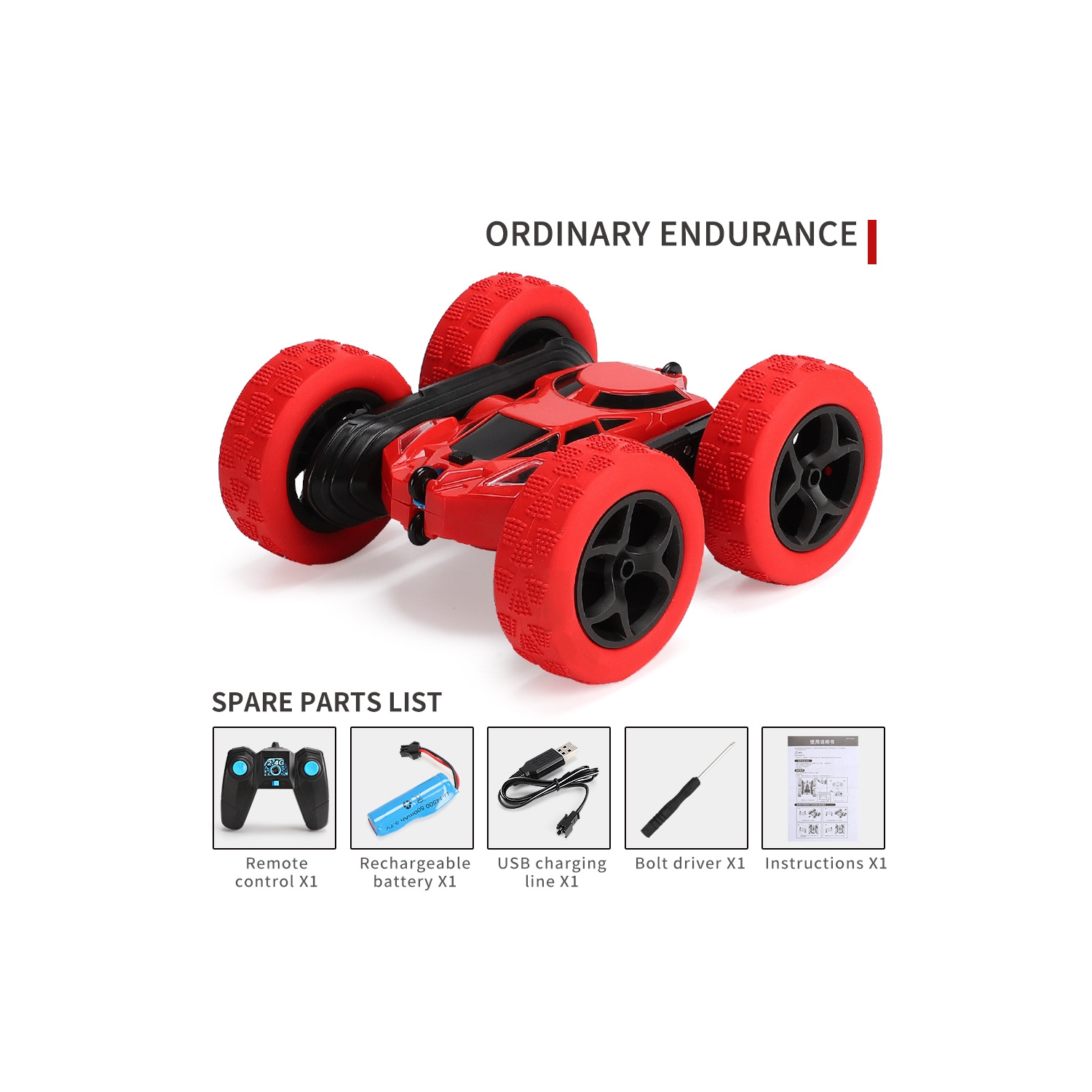 Remote Control Toy Car, Double-Sided Stunt Car, RC Dump Truck Children's Remote Control Drift Off-Road Car, Remote Control Car Children's Toy