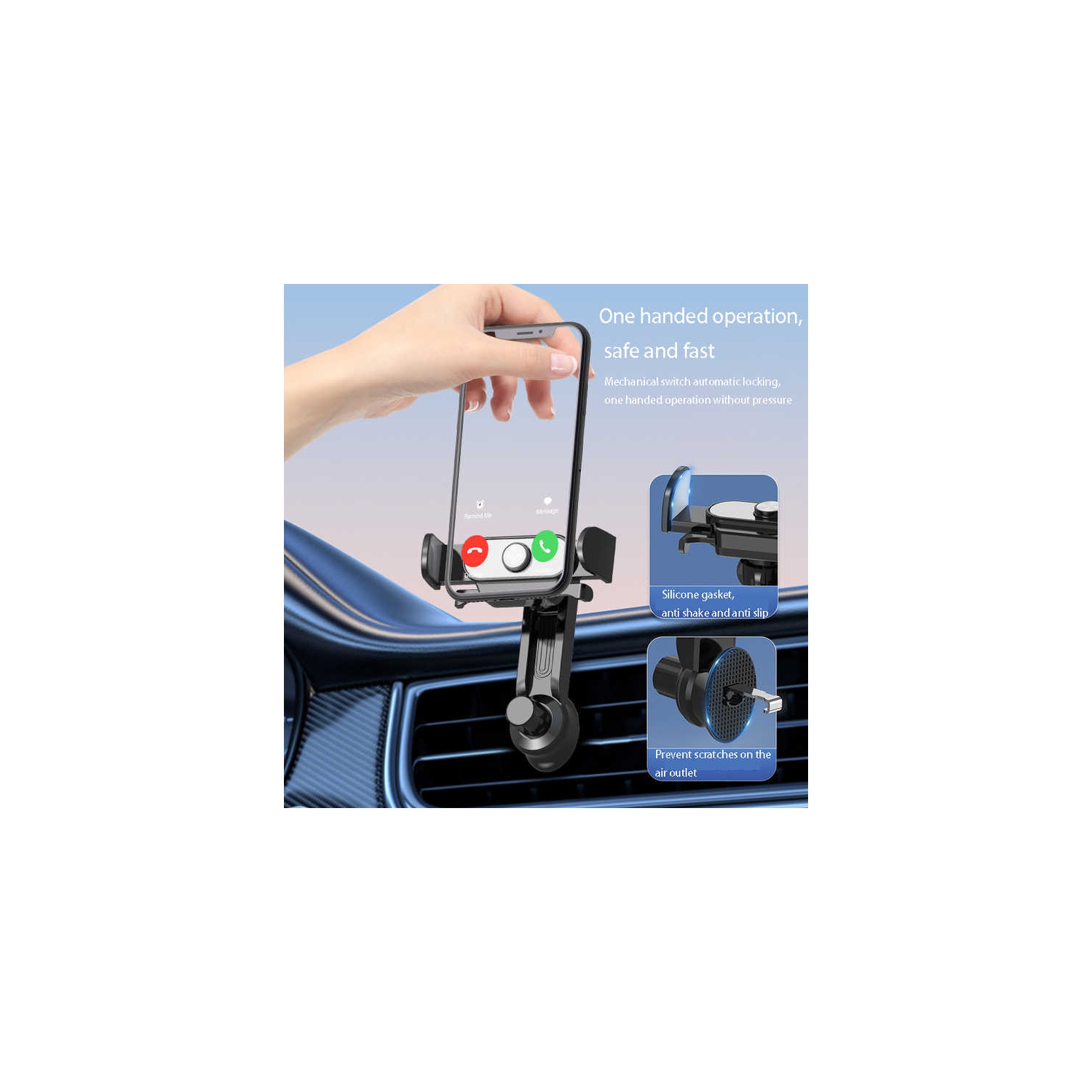 Nouveau support de téléphone mobile voiture Prise d'air voiture crochet en spirale support de navigation voiture Décoration intérieure support