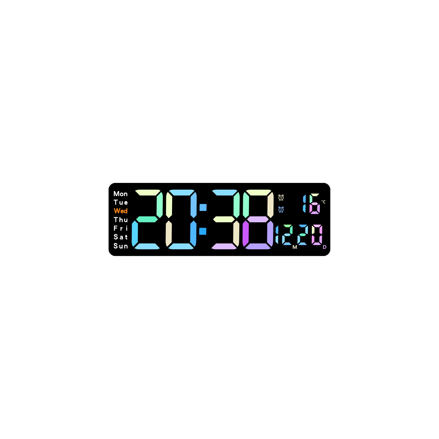 New colorful wall clock, simple multifunctional living room clock ...