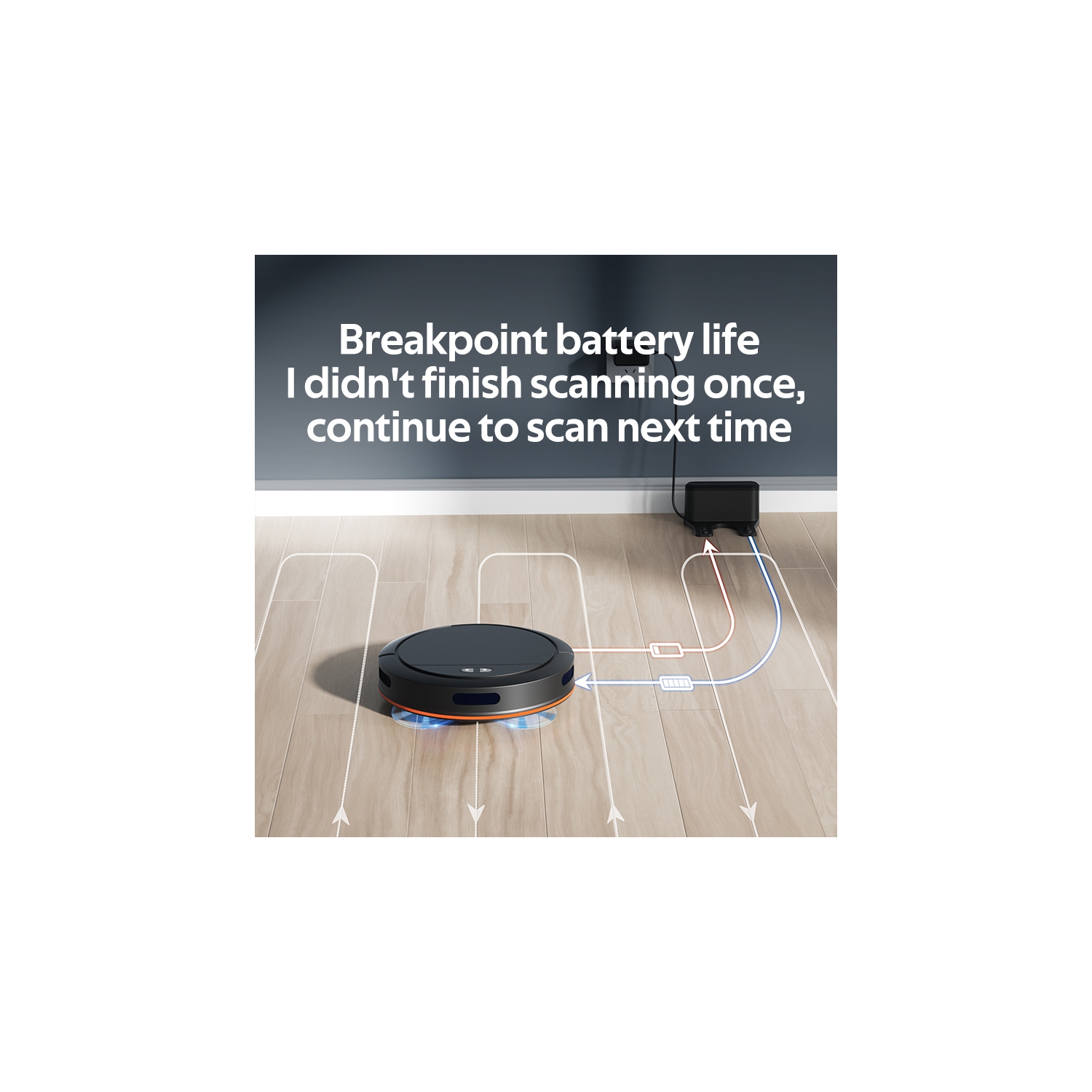 Robot balayeur intelligent, balai et vadrouille tout-en-un Wi-Fi avec commande vocale Recharge automatique, balayeuse domestique, aspirateur