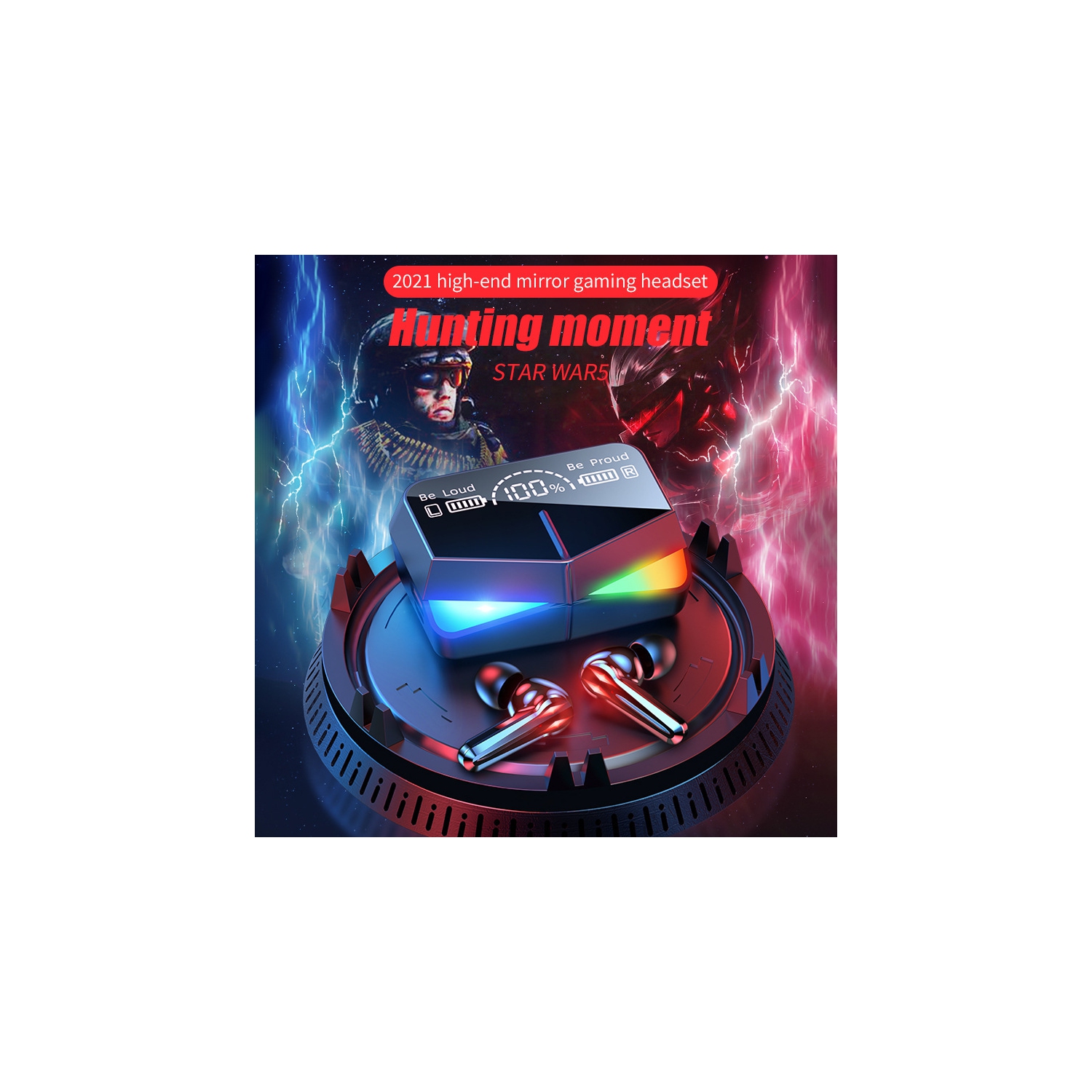 Nouveau casque d'écoute Bluetooth sans fil à faible latence pour le jeu eSports de TWS-M28, machine d'accessoires de jeu géniale, casque de jeu