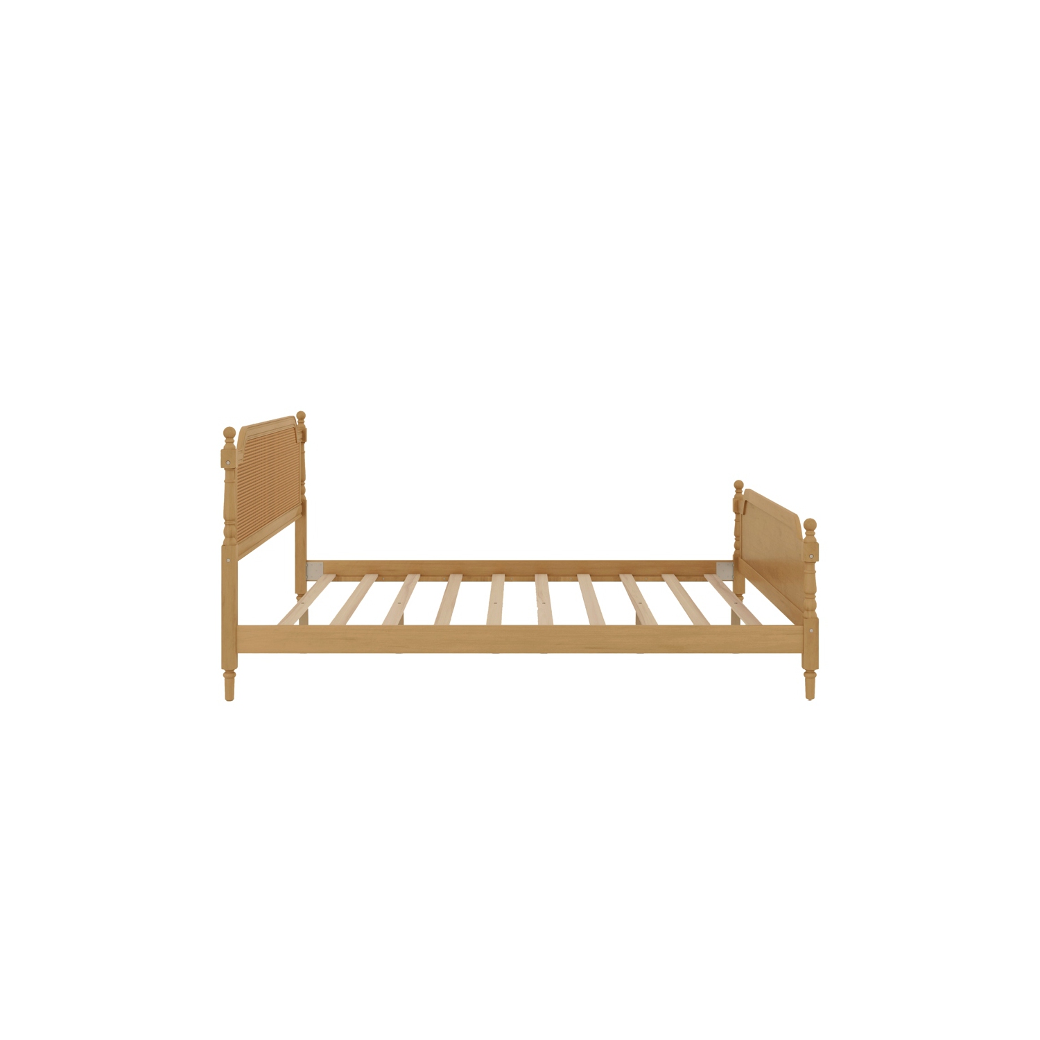 Kepooman Traditional Style Rattan King Size Bed Frame - Antique Walnut