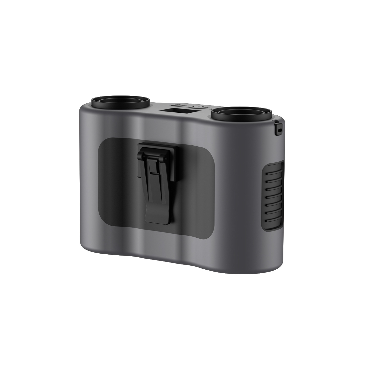 25 new waist-hanging fan, long-life outdoor camping fan, high-wind power construction site portable mini waist-hanging fan - gray