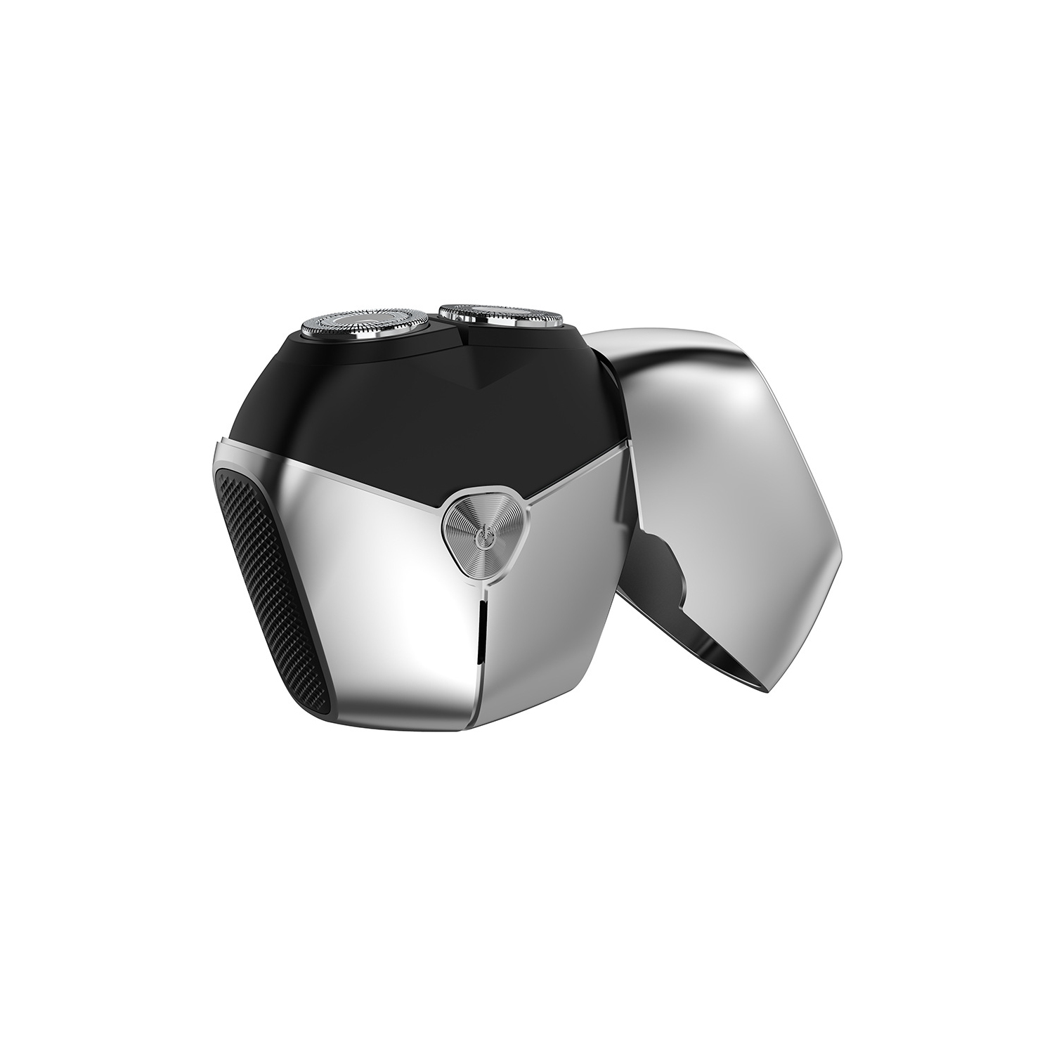 8&nbsp;W – Mini rasoir électrique portatif, rasoir rechargeable à lame magnétique flottante pour hommes, étanche – argenté