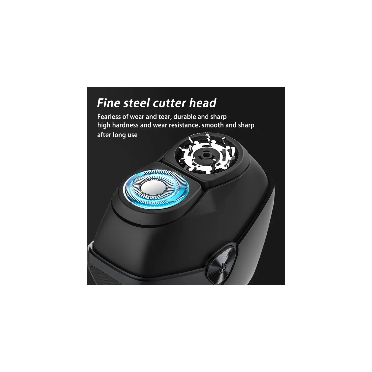 8&nbsp;W – Mini rasoir électrique portatif, rasoir rechargeable à lame magnétique flottante pour hommes, étanche – argenté