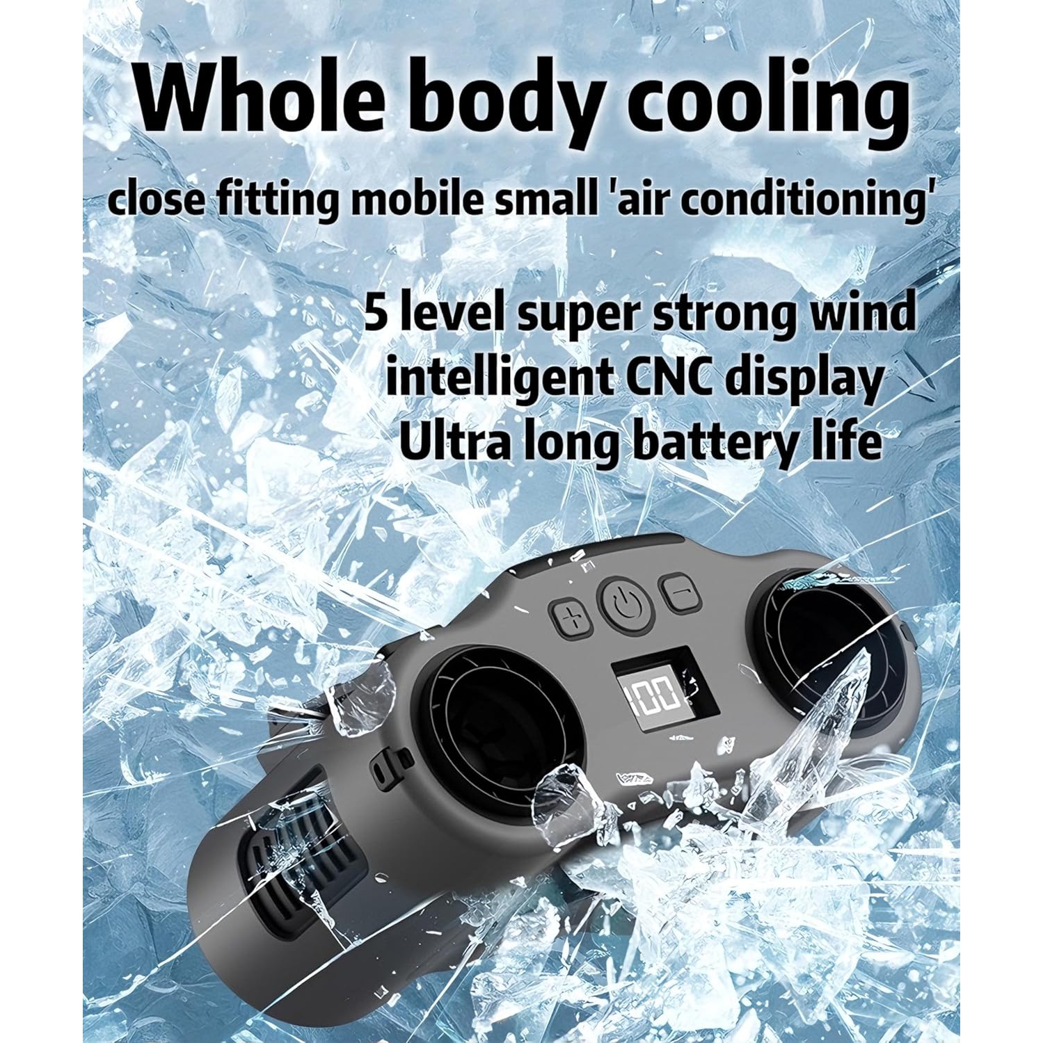 25 nouveau ventilateur suspendu à la taille, ventilateur de camping extérieur de longue durée, site de construction à énergie à vent élevé mini