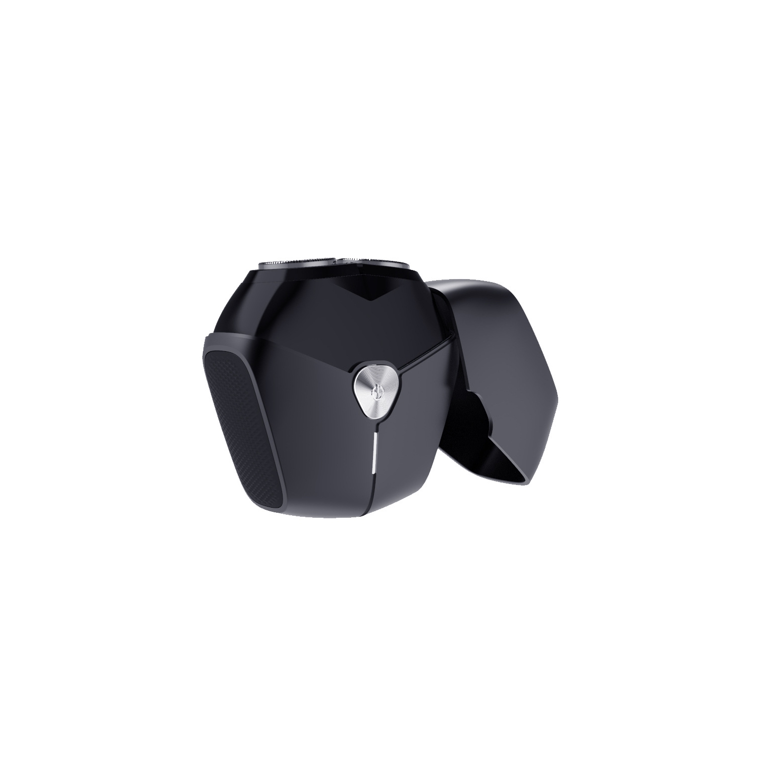 8W Mini Portable Electric Shaver, Men's Floating Magnetic Blade Rechargeable Shaver, Waterproof - Black and Blue