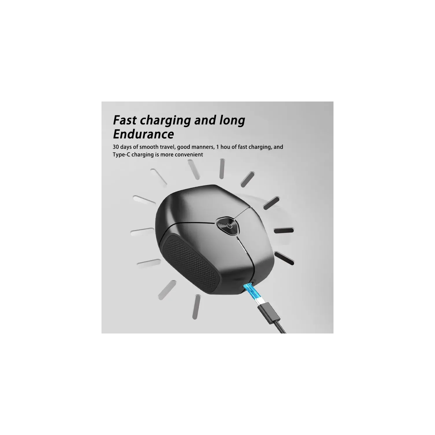 8W Mini Portable Electric Shaver, Men's Floating Magnetic Blade Rechargeable Shaver, Waterproof - Black and Blue