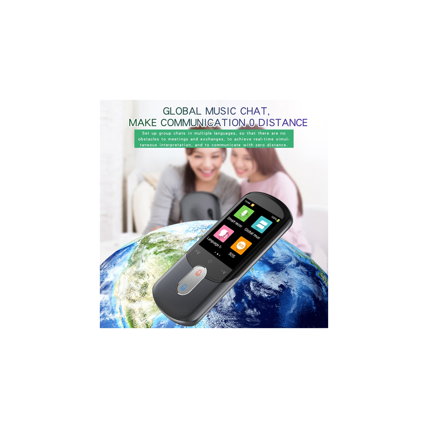 Traducteur hors ligne précis, traducteur vocal intelligent, stylo traducteur d'enregistrement, formation orale - 4&nbsp;A blanc 139 langues ​​en