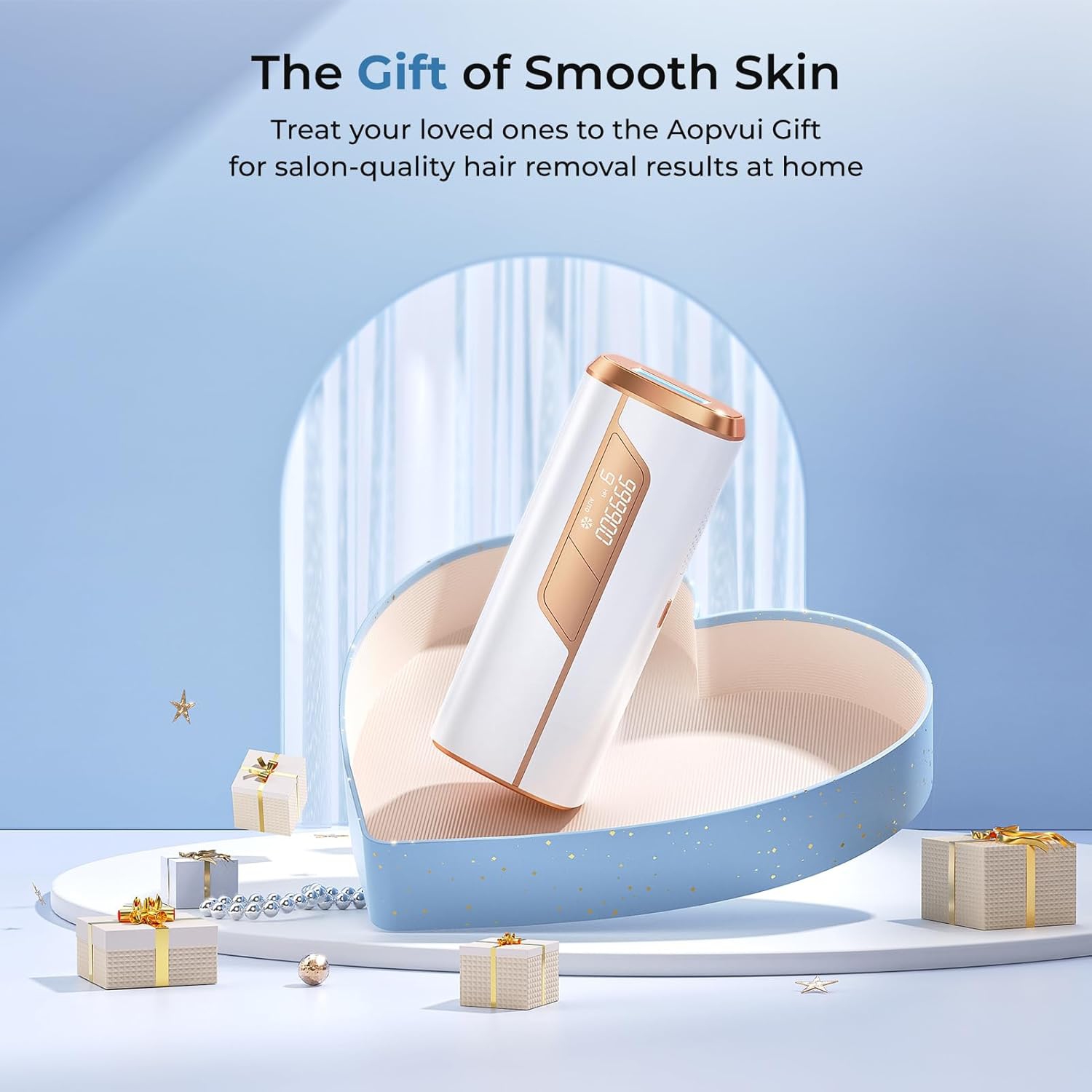 Ice Cooling Laser Hair Removal pour femmes et hommes, IPL Permanent Hair Removal Device, indolore Hair Removal pour visage Armpits Legs Brms Bikini