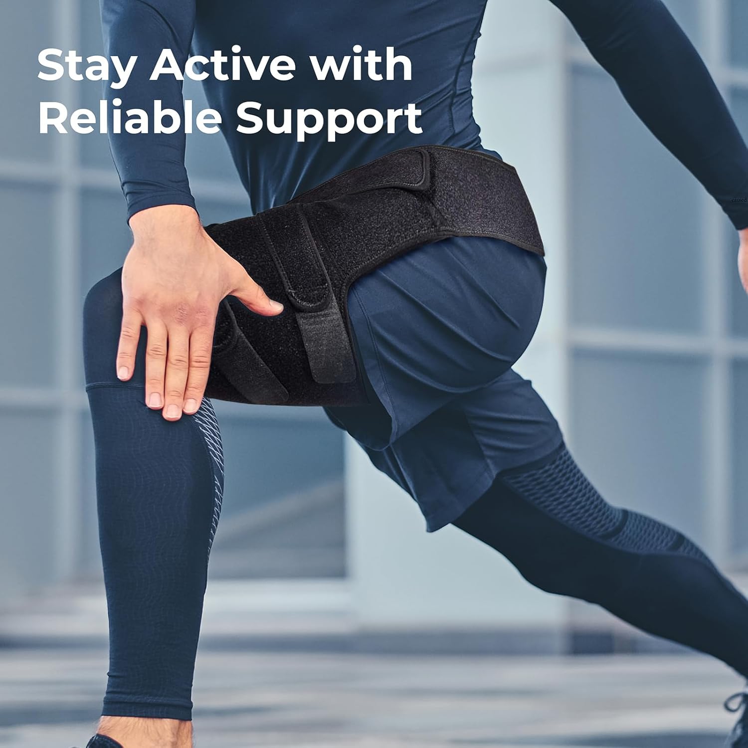 Hip Brace,Sciatica Pain Relief Device,Hip Brace for Women Men,Hips Pain Relief,Thigh Compression Sleeve,Braces for Sciatic Nerve Groin Thigh Hamstring