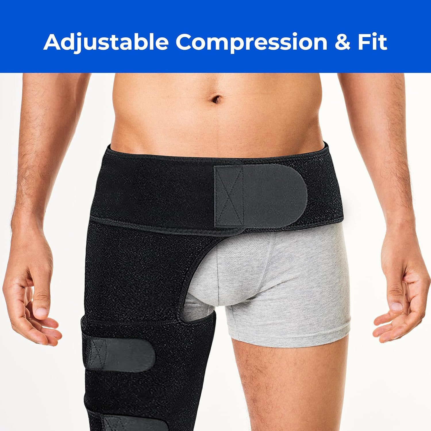 Hip Brace,Sciatica Pain Relief Device,Hip Brace for Women Men,Hips Pain Relief,Thigh Compression Sleeve,Braces for Sciatic Nerve Groin Thigh Hamstring