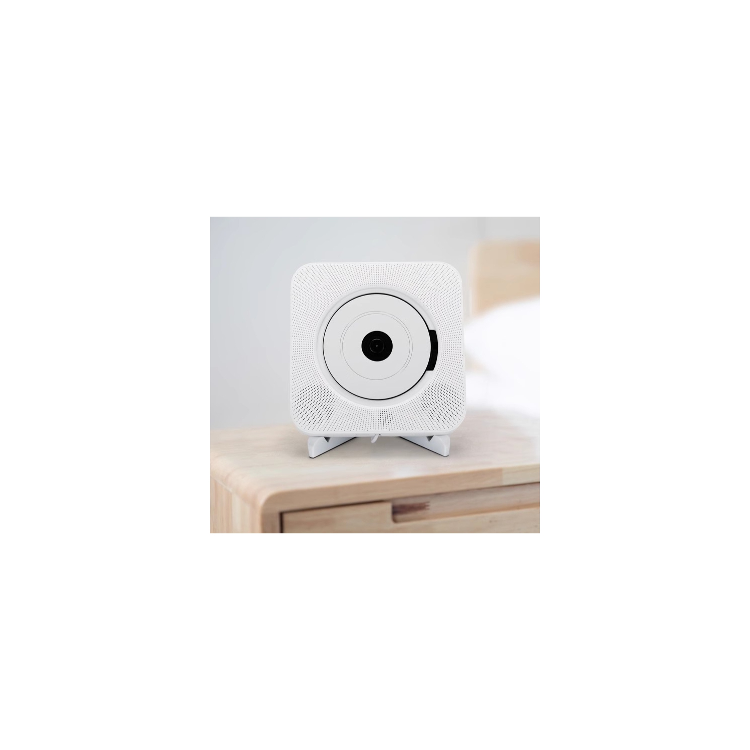 Lecteur CD mural, lecteur CD maison portatif avec télécommande, prise en charge de CD/Bluetooth/radio FM/disque U/auxiliaire, lecture en boucle et