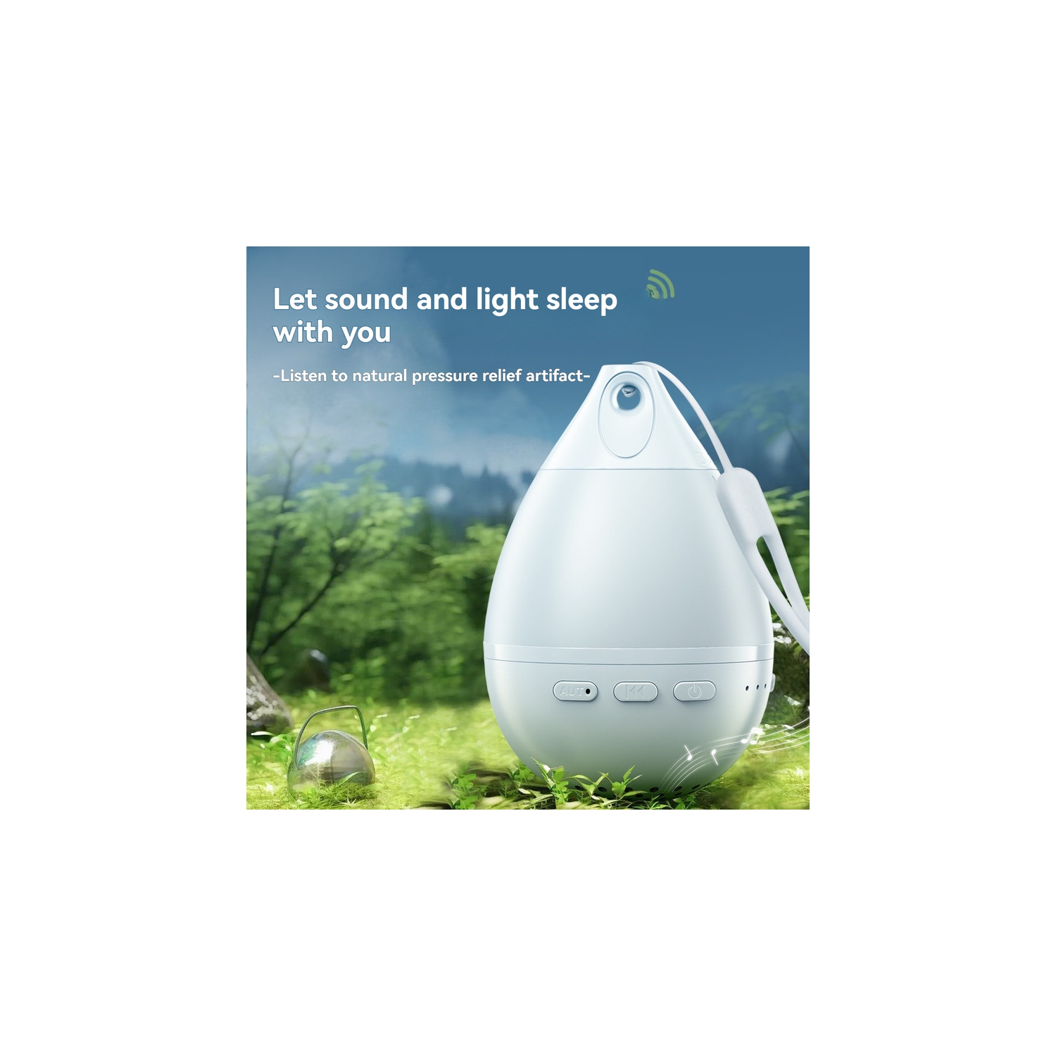 Portable white noise sleep aid: 26 soothing sound sources + infinite dimming breathing light, 90-minute timer, ultra-long battery life of 8 hours