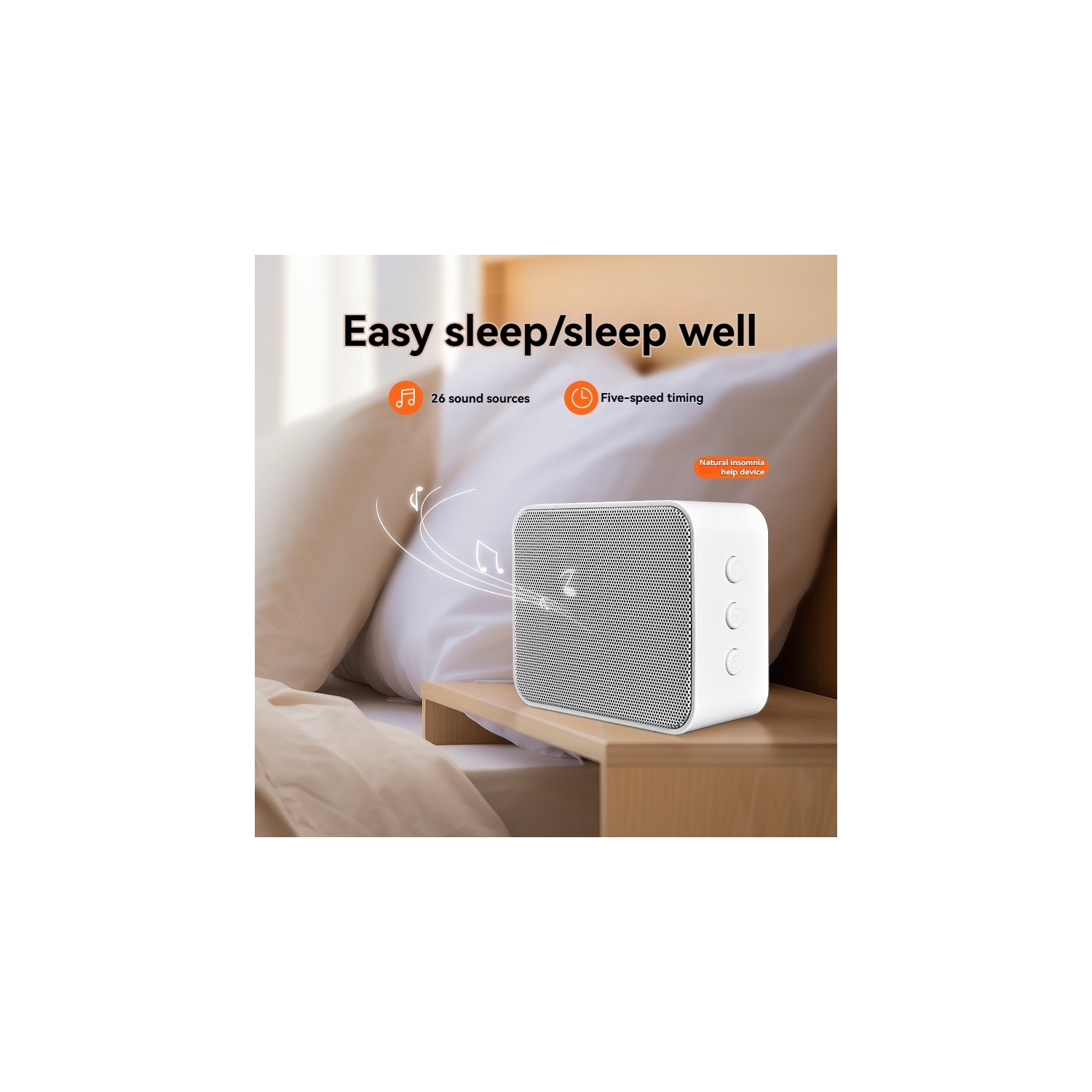 26 kinds of sound effects, smart white noise sleep instrument, help sleep, improve insomnia, calm the mind and fall asleep quickly, reduce stress and