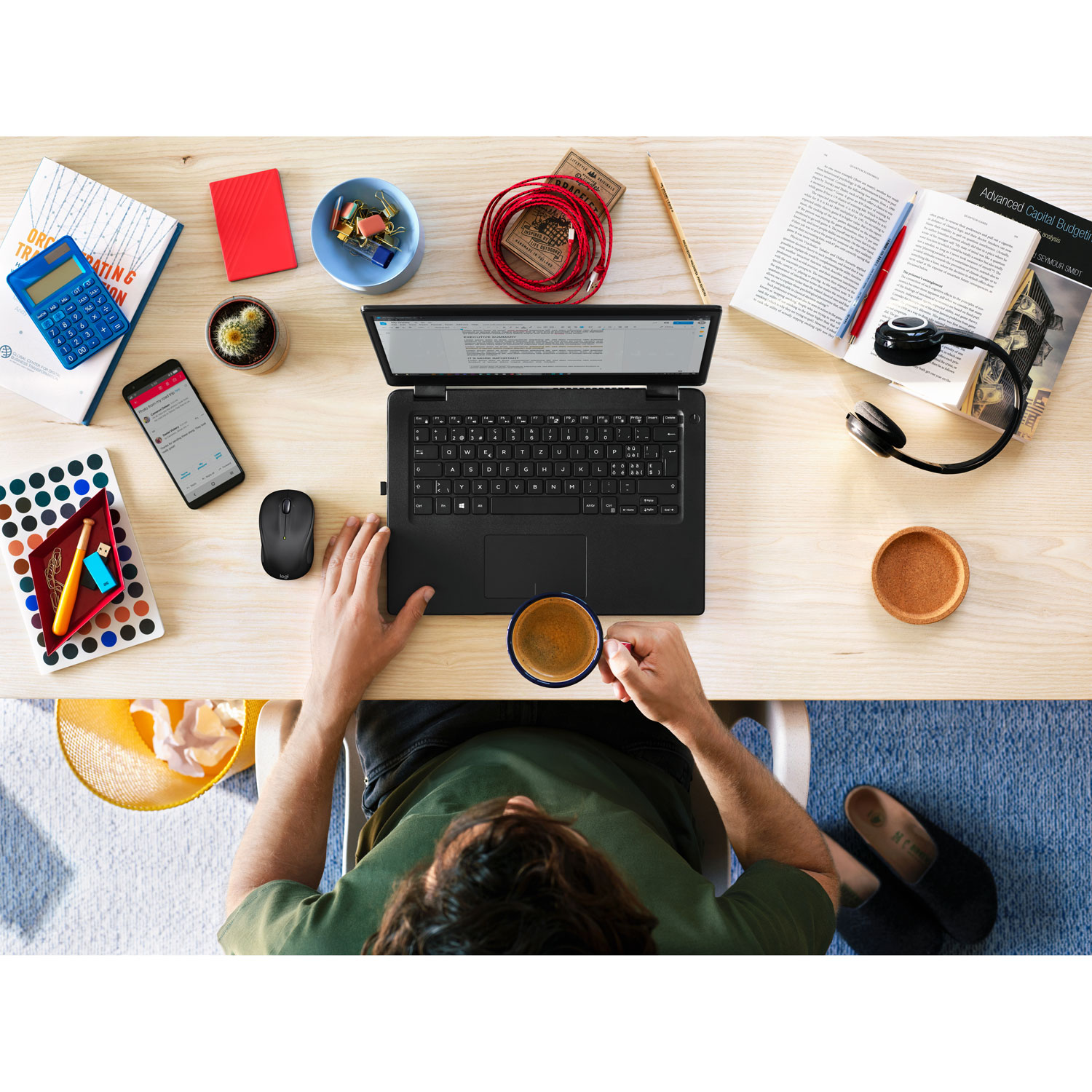 Logitech M325s 1000 DPI Wireless Optical Mouse - Black