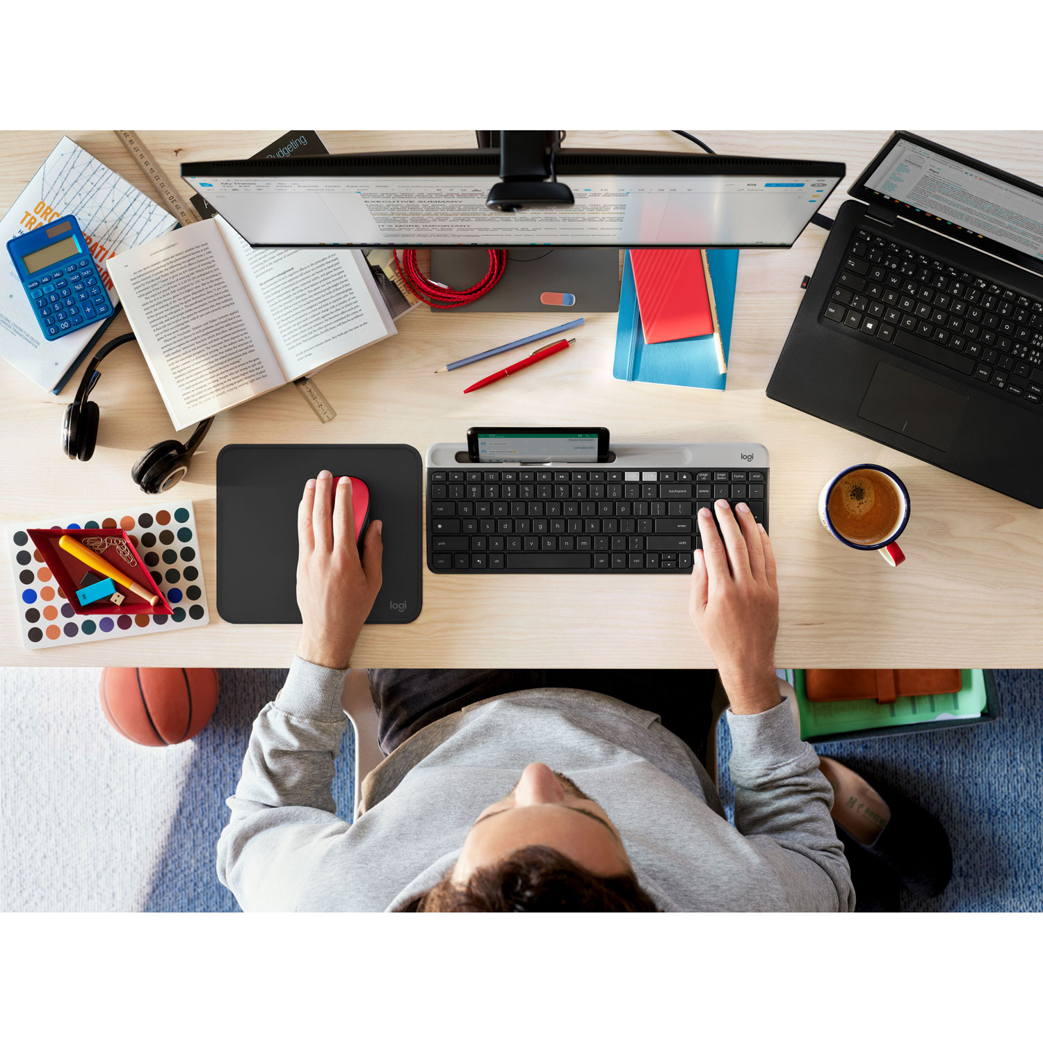 Logitech M325s 1000 DPI Wireless Optical Mouse - Red