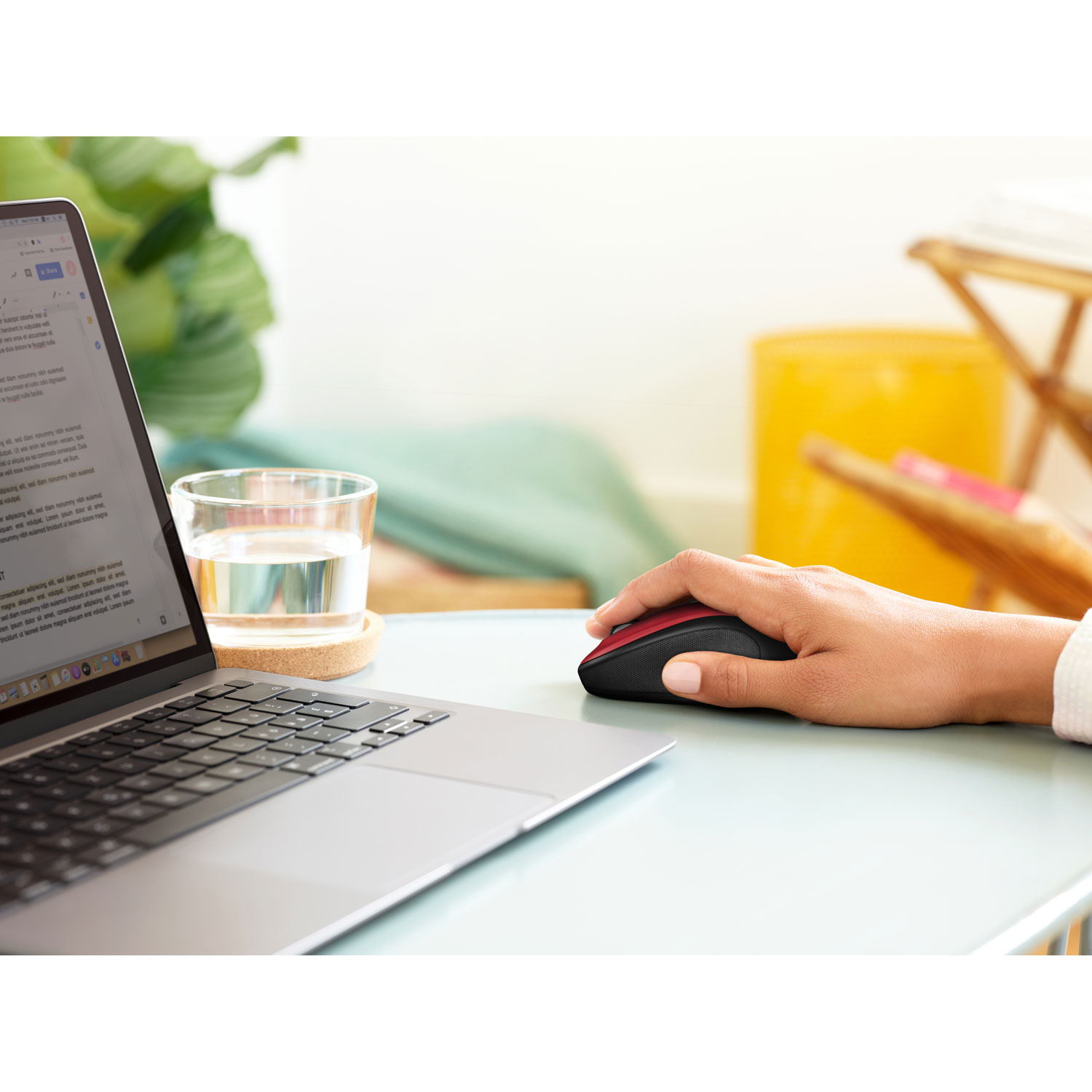 Logitech M325s 1000 DPI Wireless Optical Mouse - Red