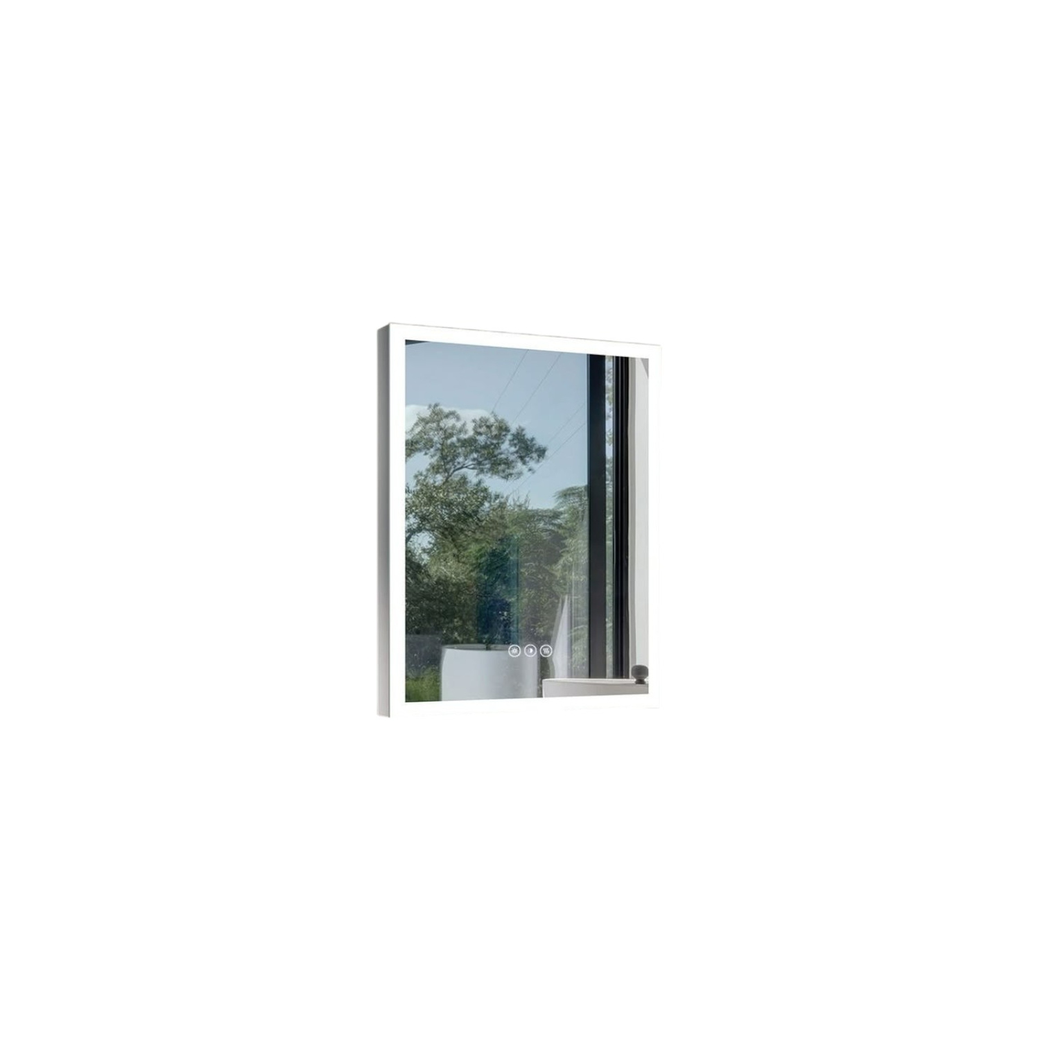 Whirlwell LED Bathroom Mirror, 20 x 28 in, Slim Lights, Touch Button, Dimmable, Anti-Fog, Vertical/Horizontal Mounted