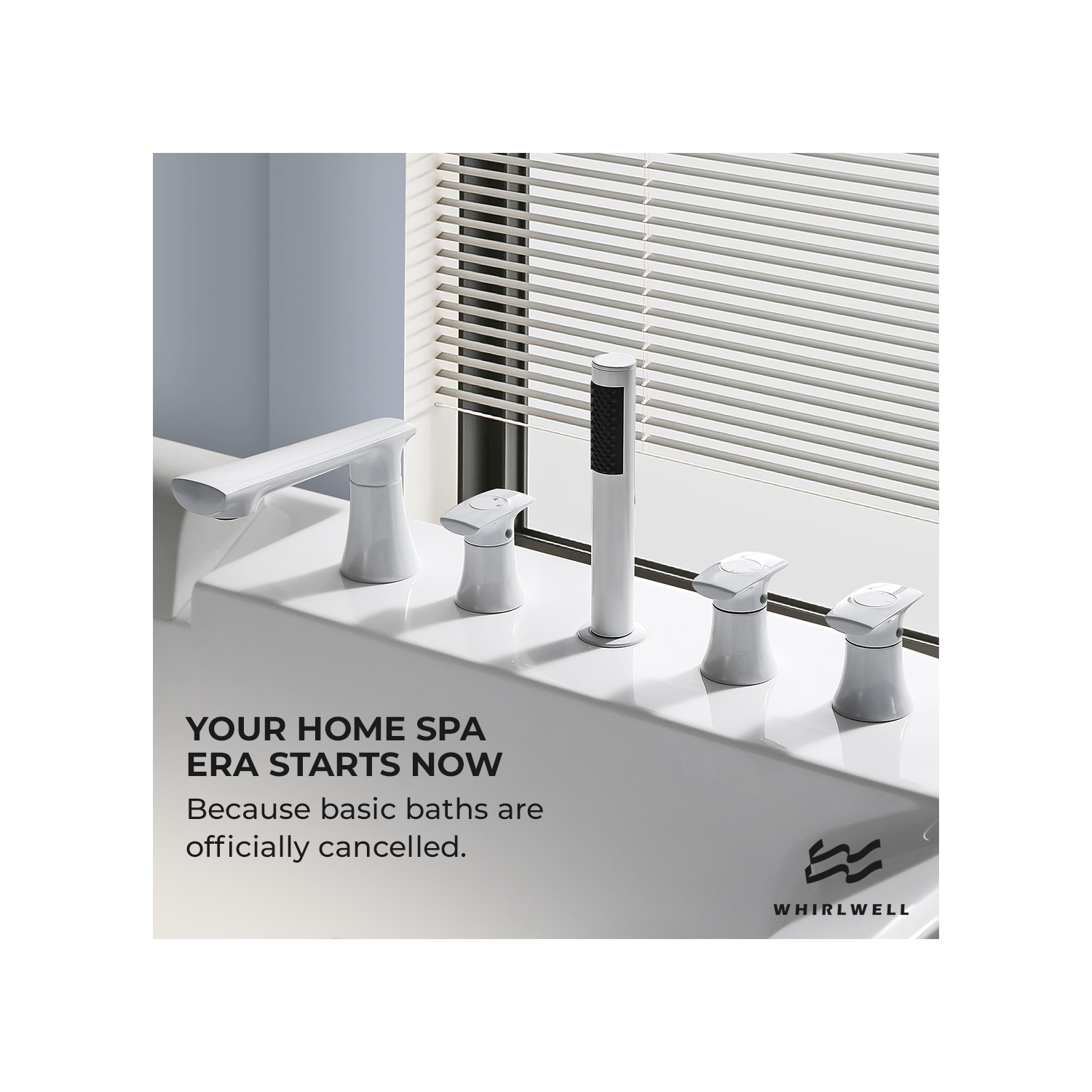 Whirlwell – Baignoire de massage combinée pour 2&nbsp;personnes HIGH-END, 71 x 53&nbsp;po, avec drain central, radiateur