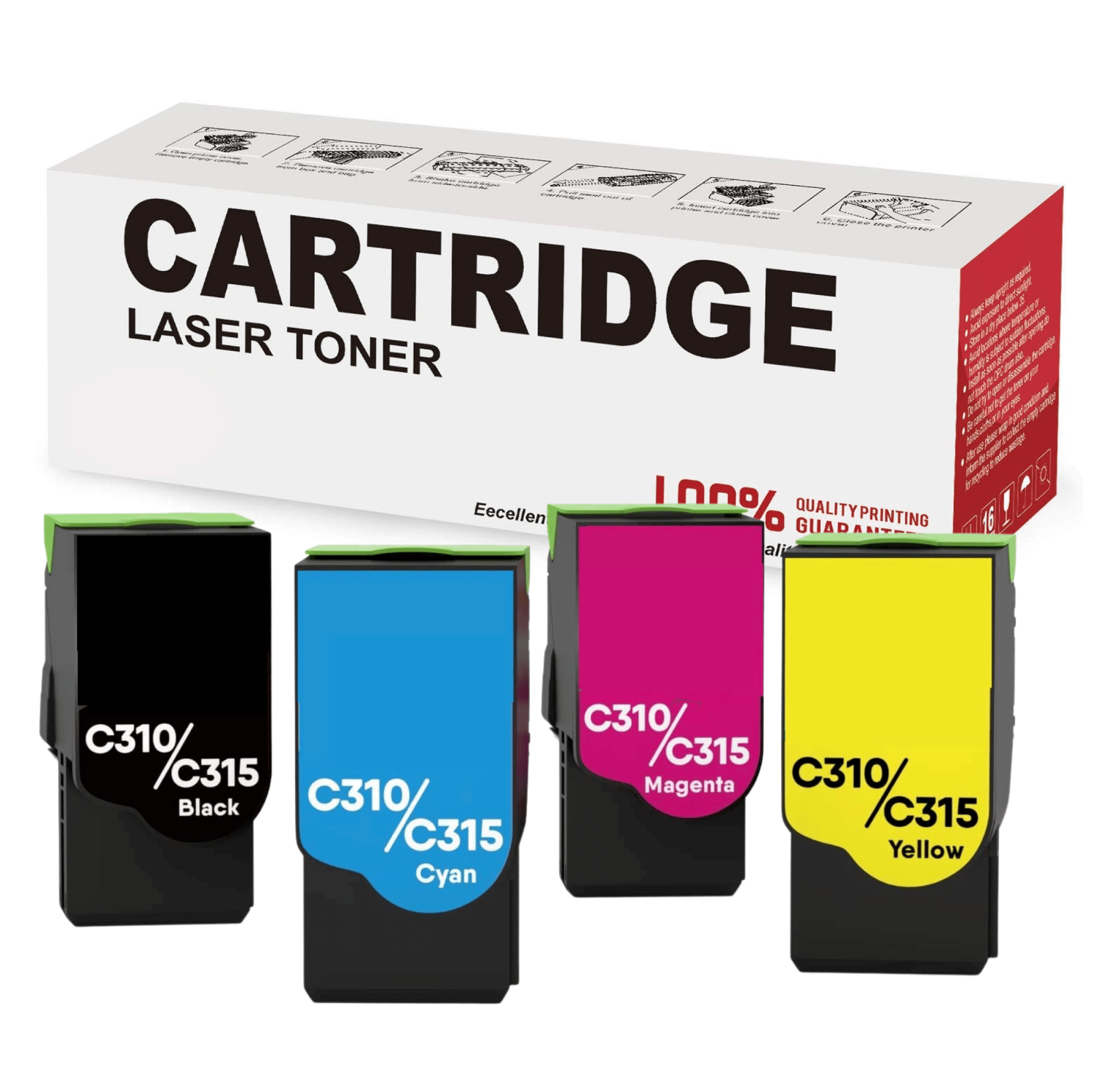 Remanufactured Xerox C310 C315 Toner Cartridges BCYM 8K Value Pack