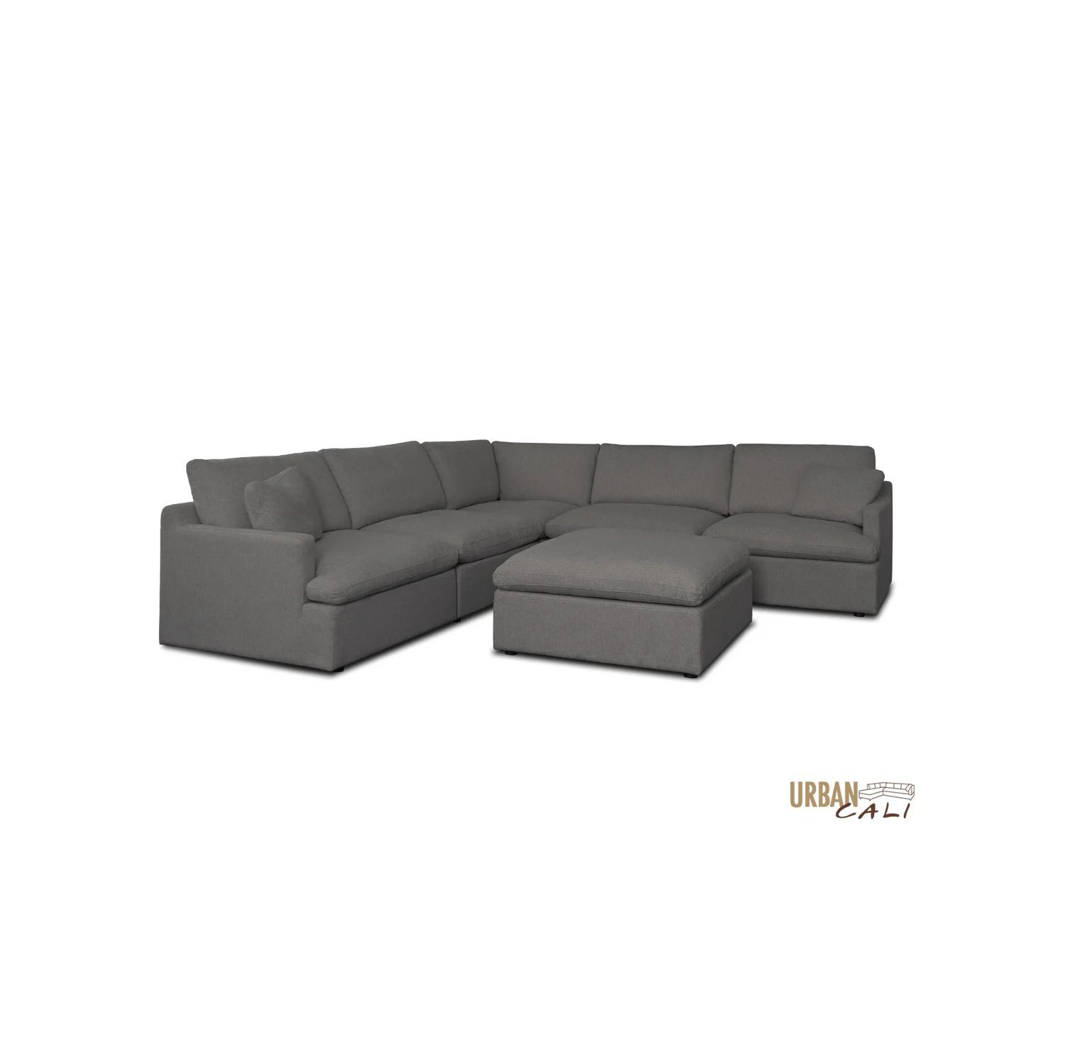 Sofa modulaire en coin Long Beach d'Urban Cali avec pouf