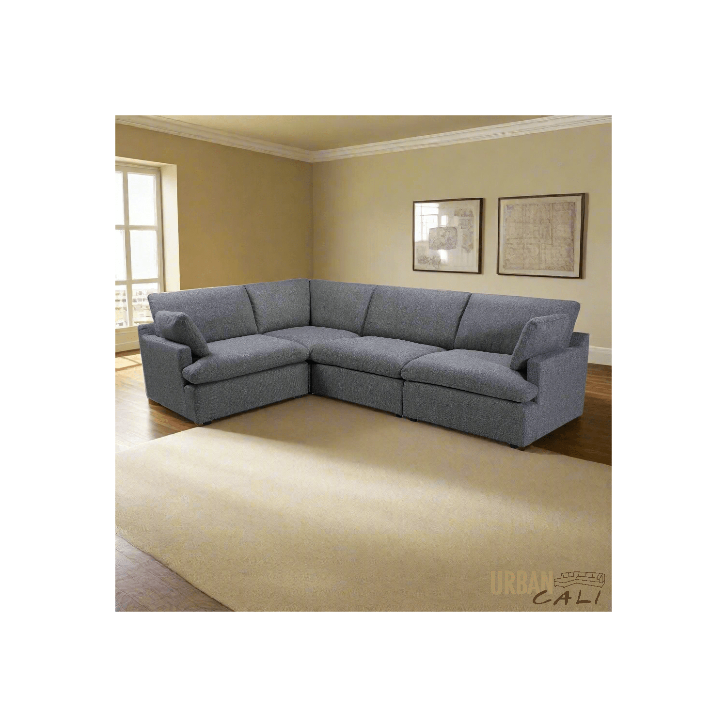 Urban Cali Long Beach Medium Modular L-Shaped Sectional Sofa