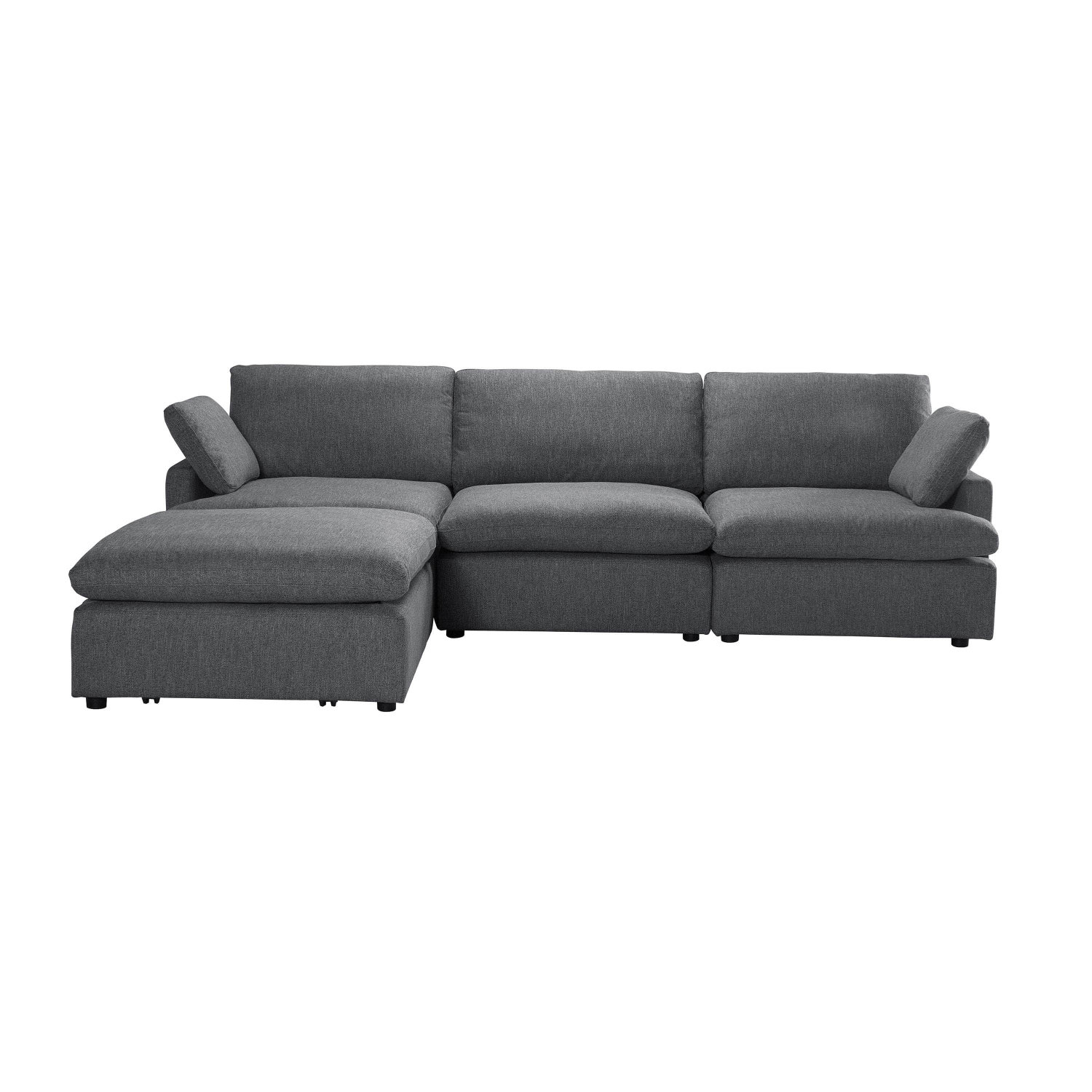 Urban Cali Long Beach Medium Modular Sectional Sofa with Ottoman