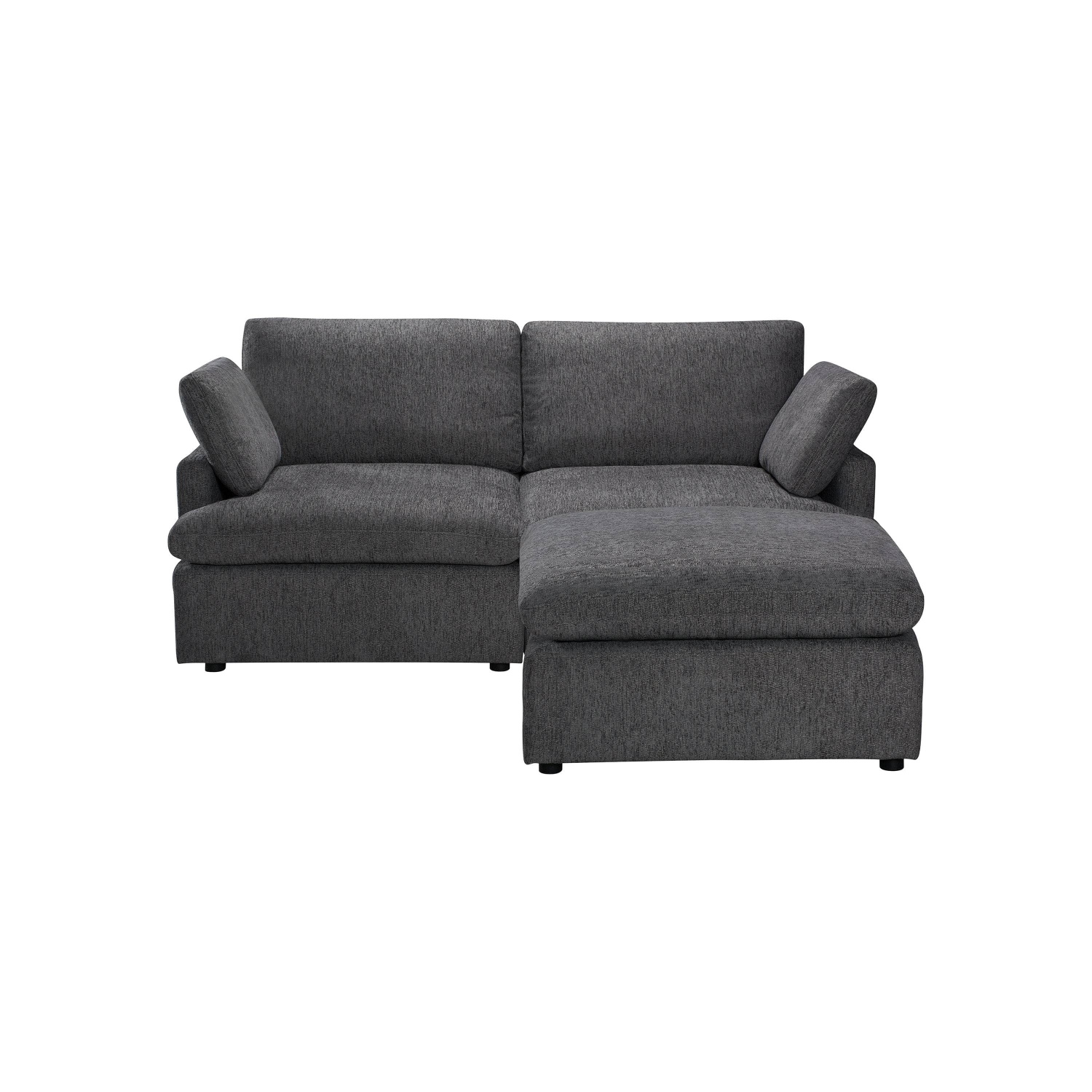 Urban Cali Long Beach Small Modular Sectional Sofa with Ottoman