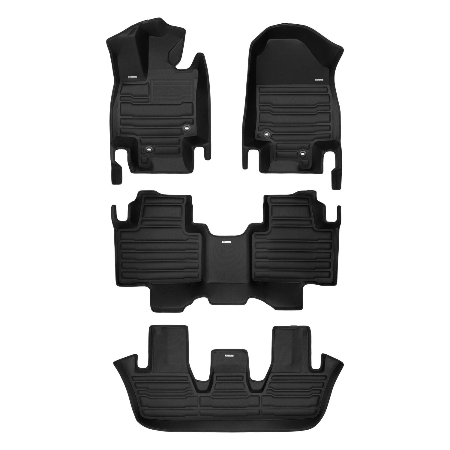 TuxMat - For Lexus TX 7-Seater Gas 2024-2026 Models - Custom Car Mats - Maximum Coverage, All Weather, Laser Measured - This Full Set Includes 1st,