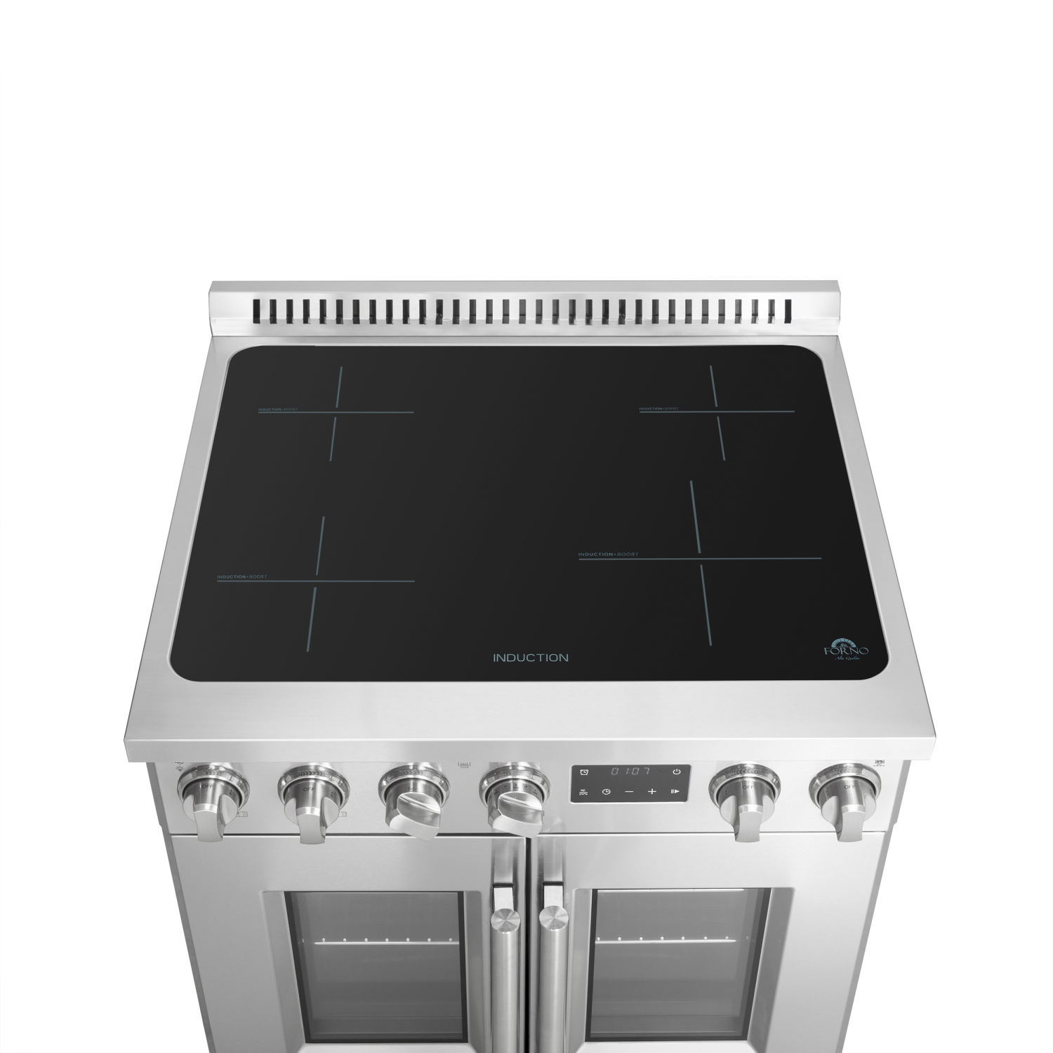 Forno Torino – Cuisinière à induction à deux portes de 30 po avec friteuse à air chaud et four à convection véritable